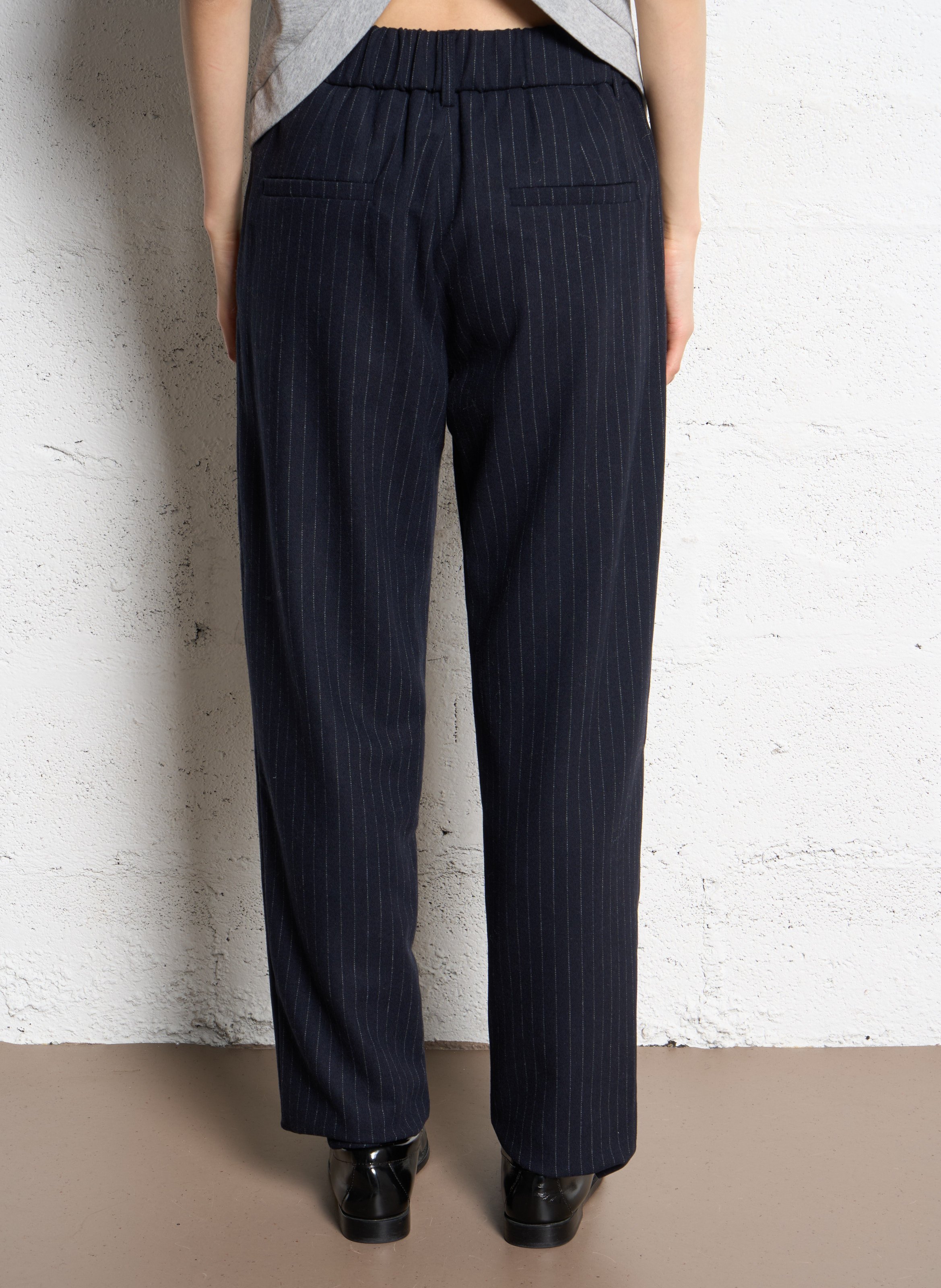 Gerade geschnittene Hose mit Streifen SUNCOO Blau