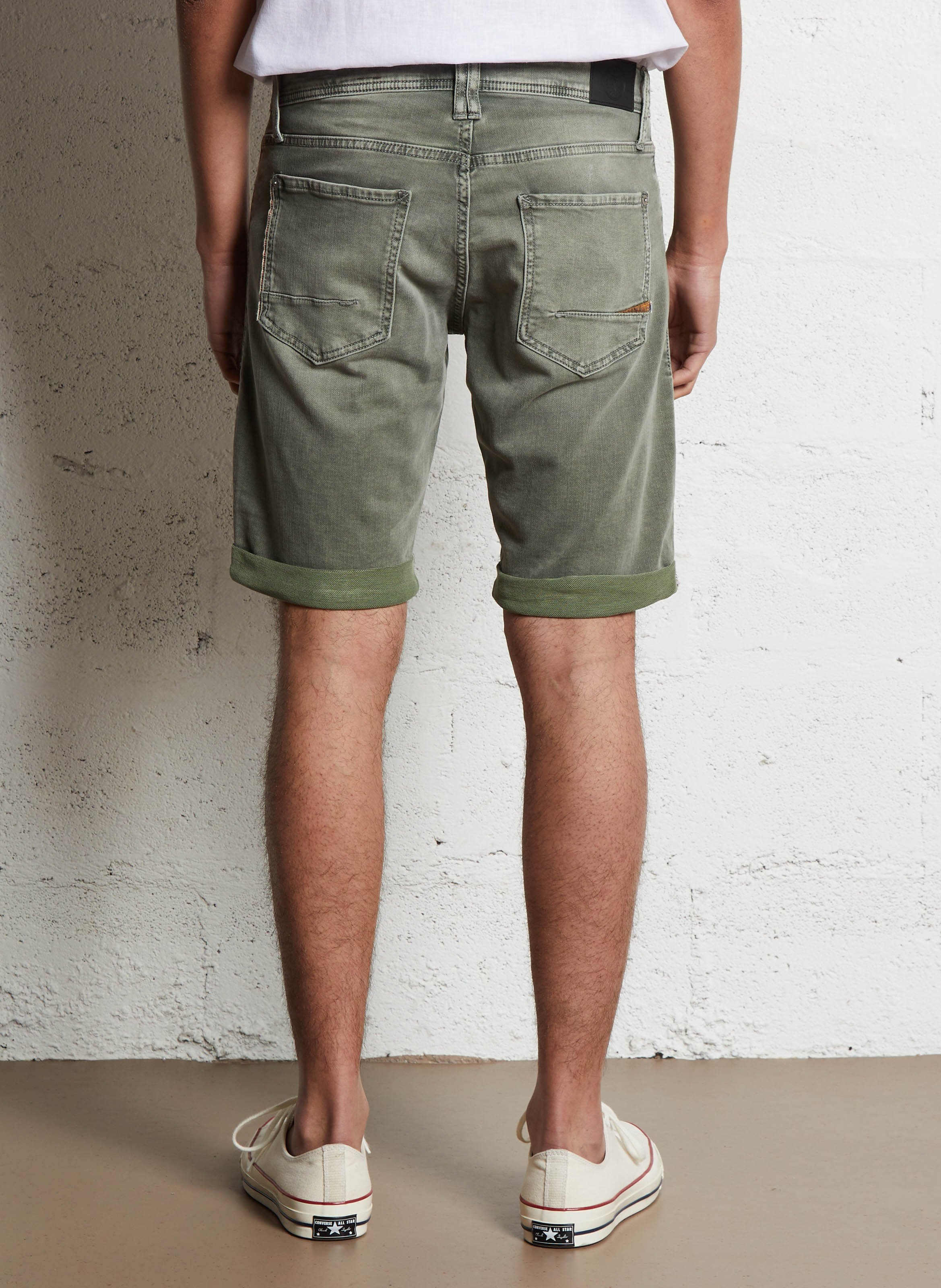 Bermuda en denim de coton mélangé LE TEMPS DES CERISES Gris