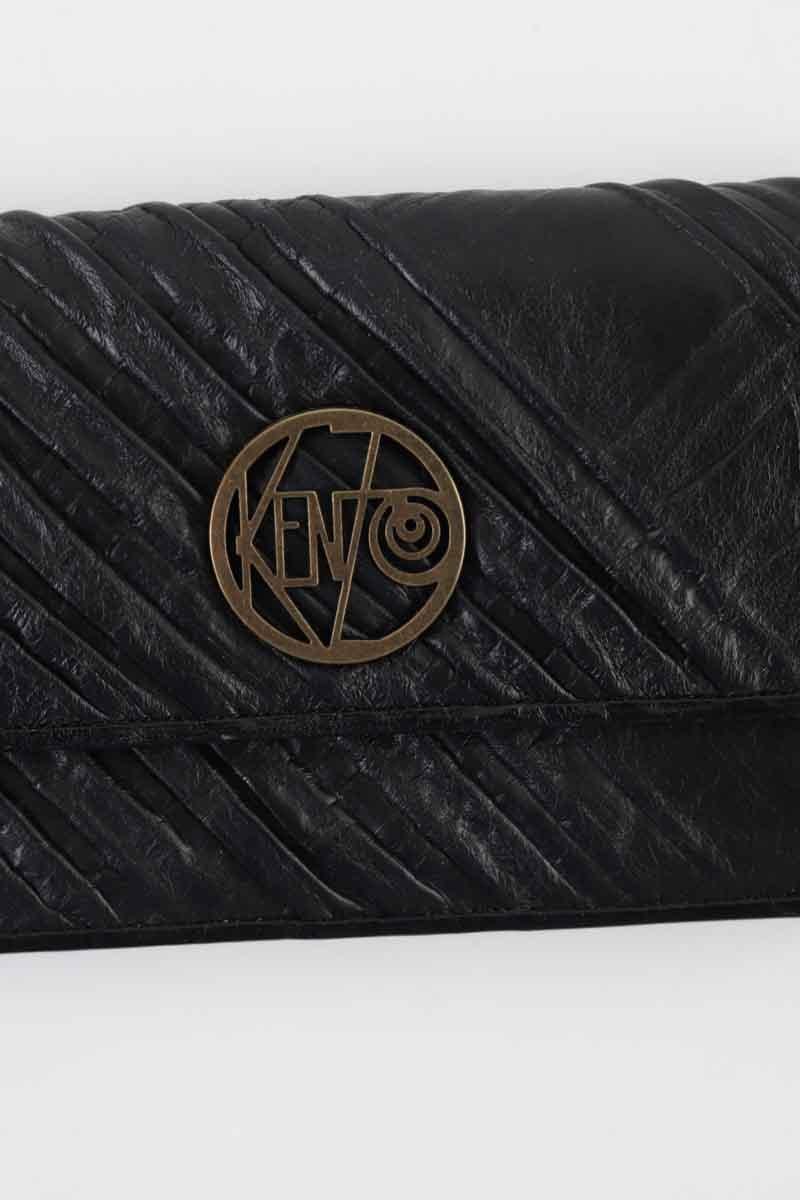 Leather card holder KENZO - SECONDE MAIN Black