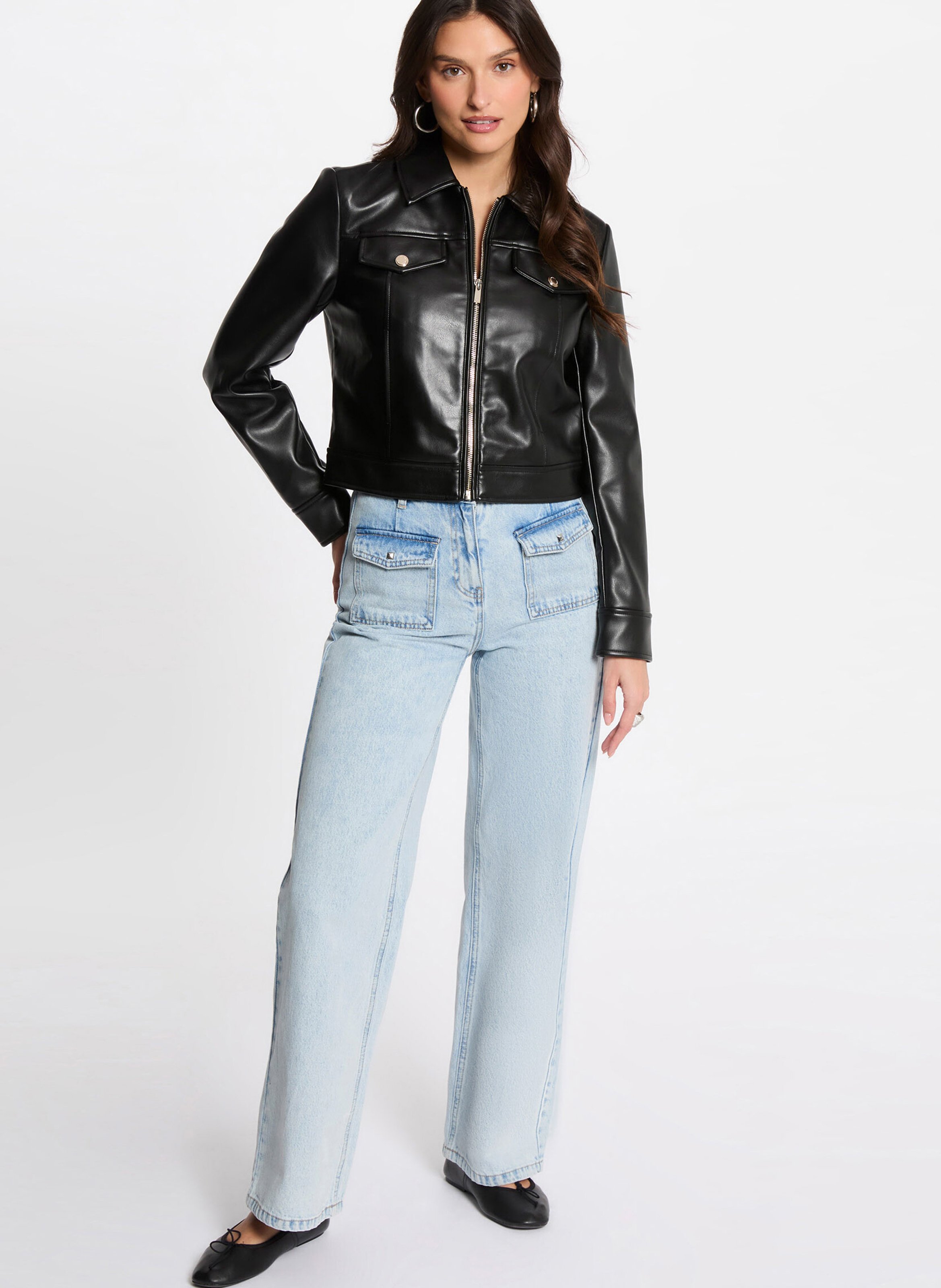 Kort jack met klassieke kraag MORGAN Zwart