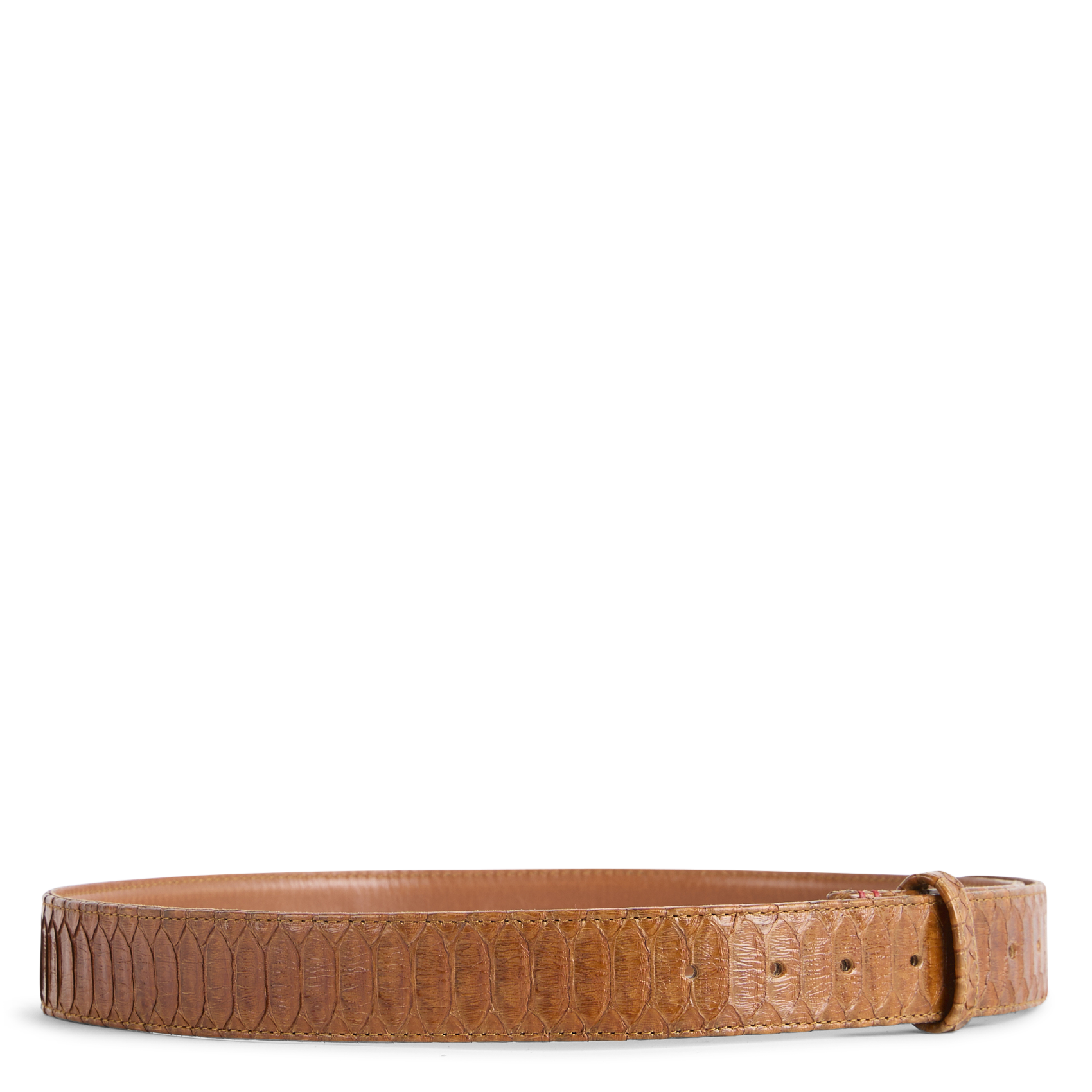 Ceinture en cuir python CLARIS VIROT Marron