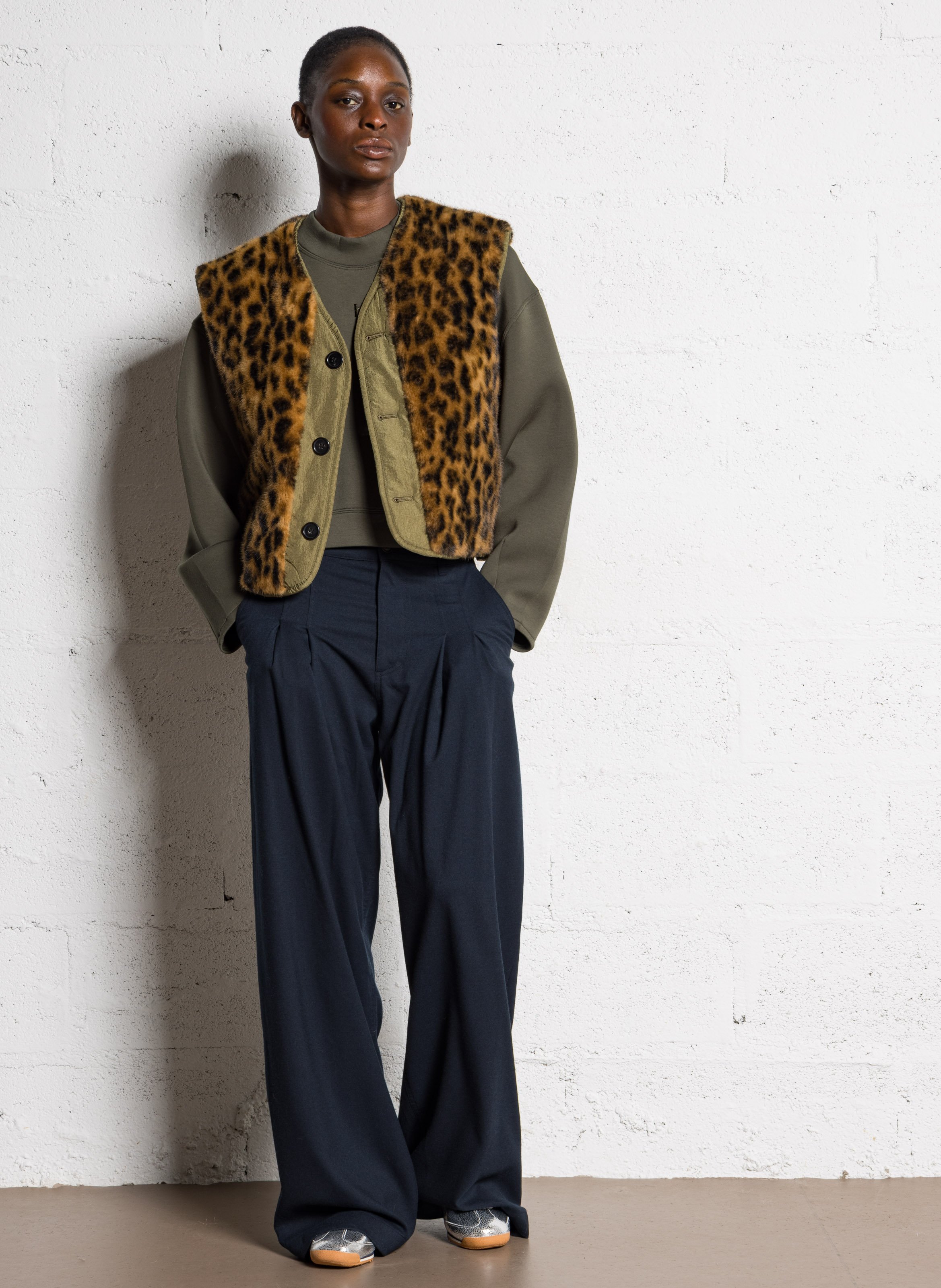 Gewatteerd jasje met ronde hals BELLEROSE Groen