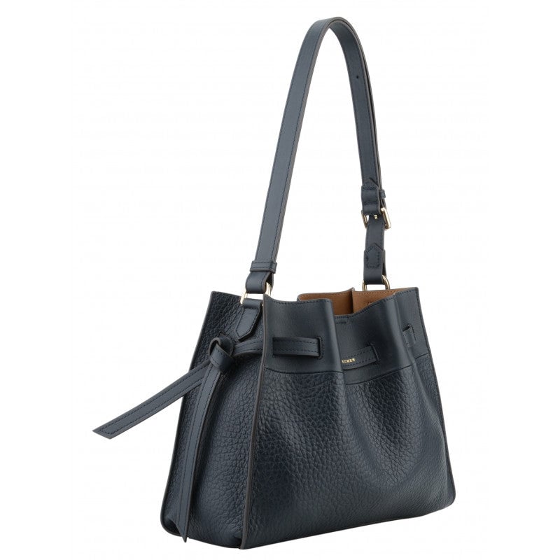 Shoulder bag - cowhide leather POURCHET Blue