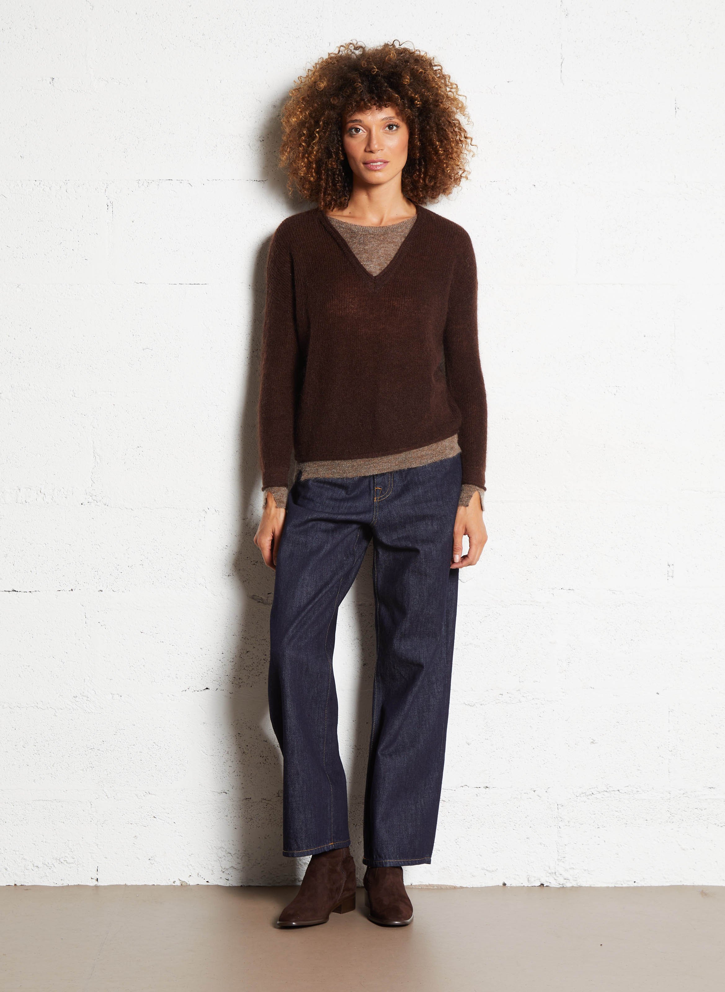 Suède enkellaarzen BOCAGE Brown