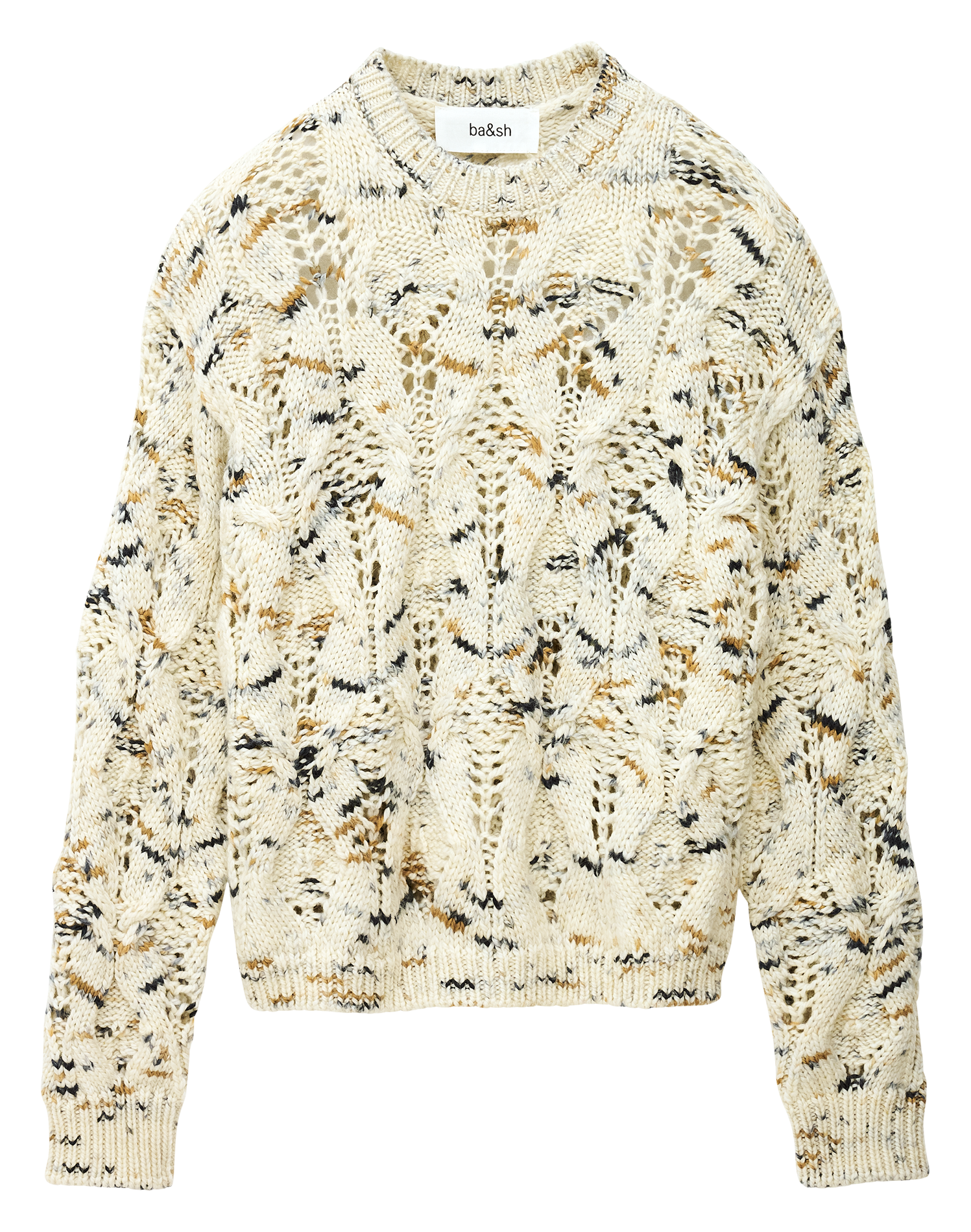 Pull col rond en laine BA&SH Multicolore
