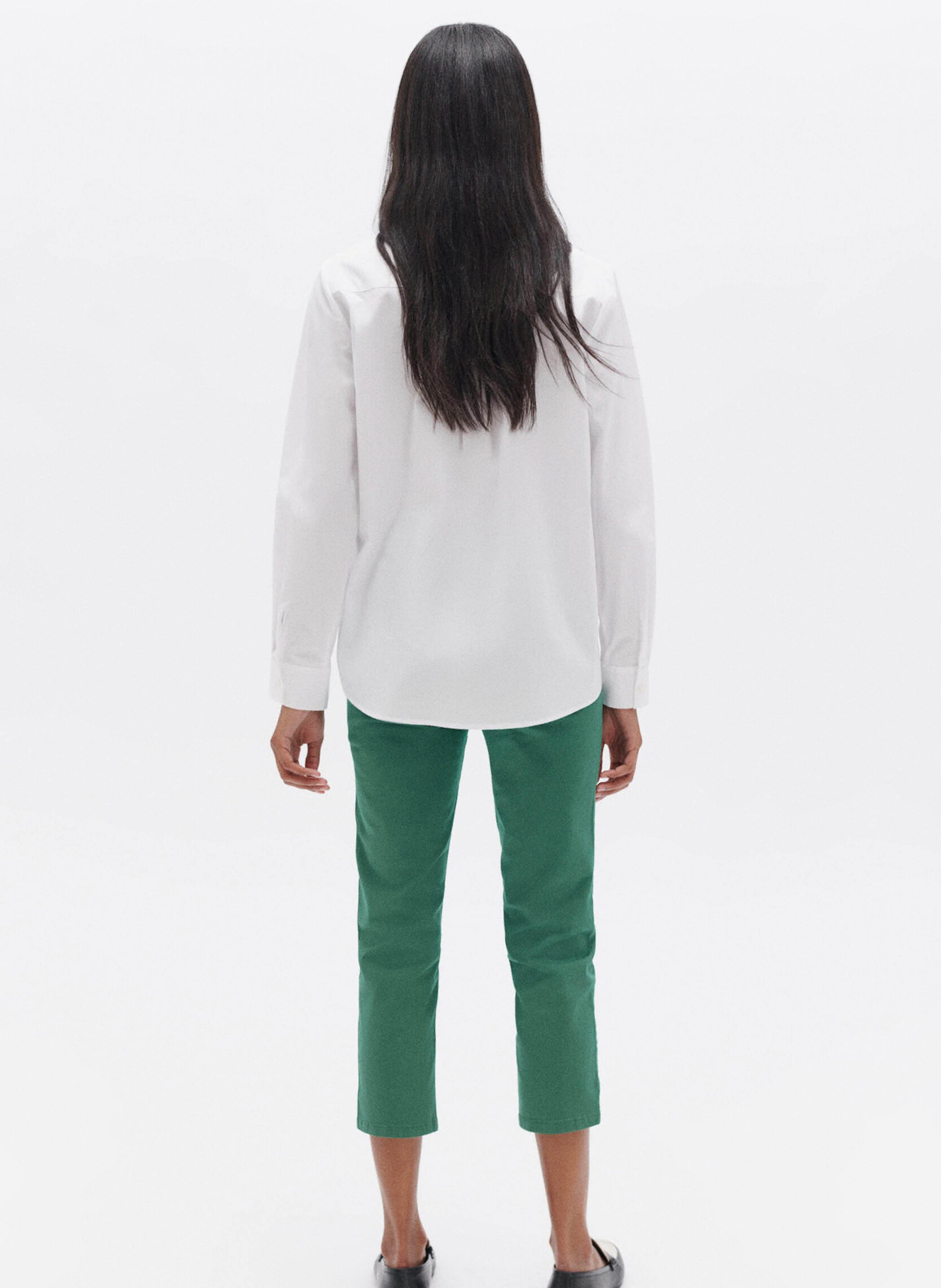 Fitted cotton shirt with classic collar CAROLL White