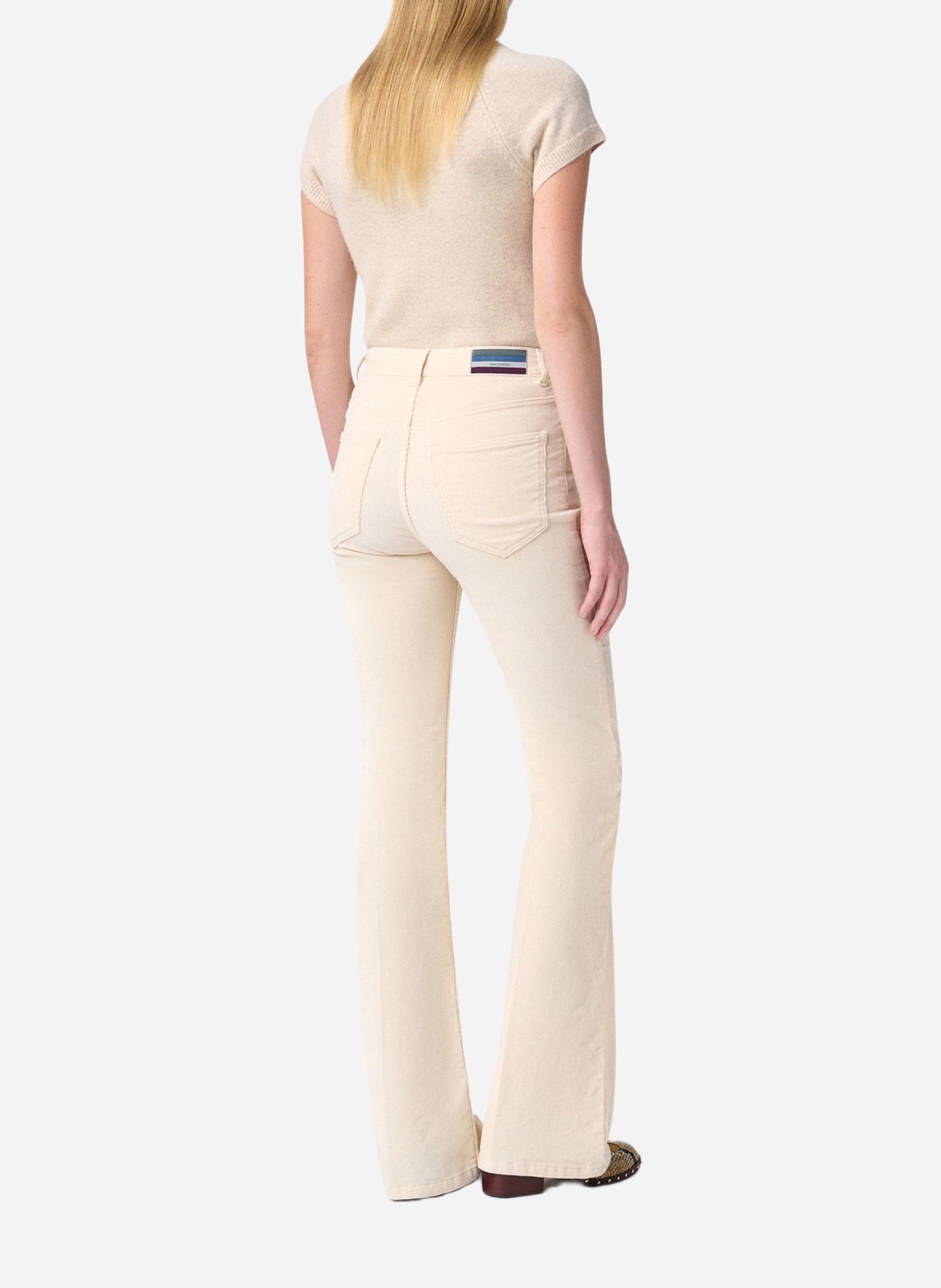 Flared cotton-blend jeans VANESSA BRUNO White