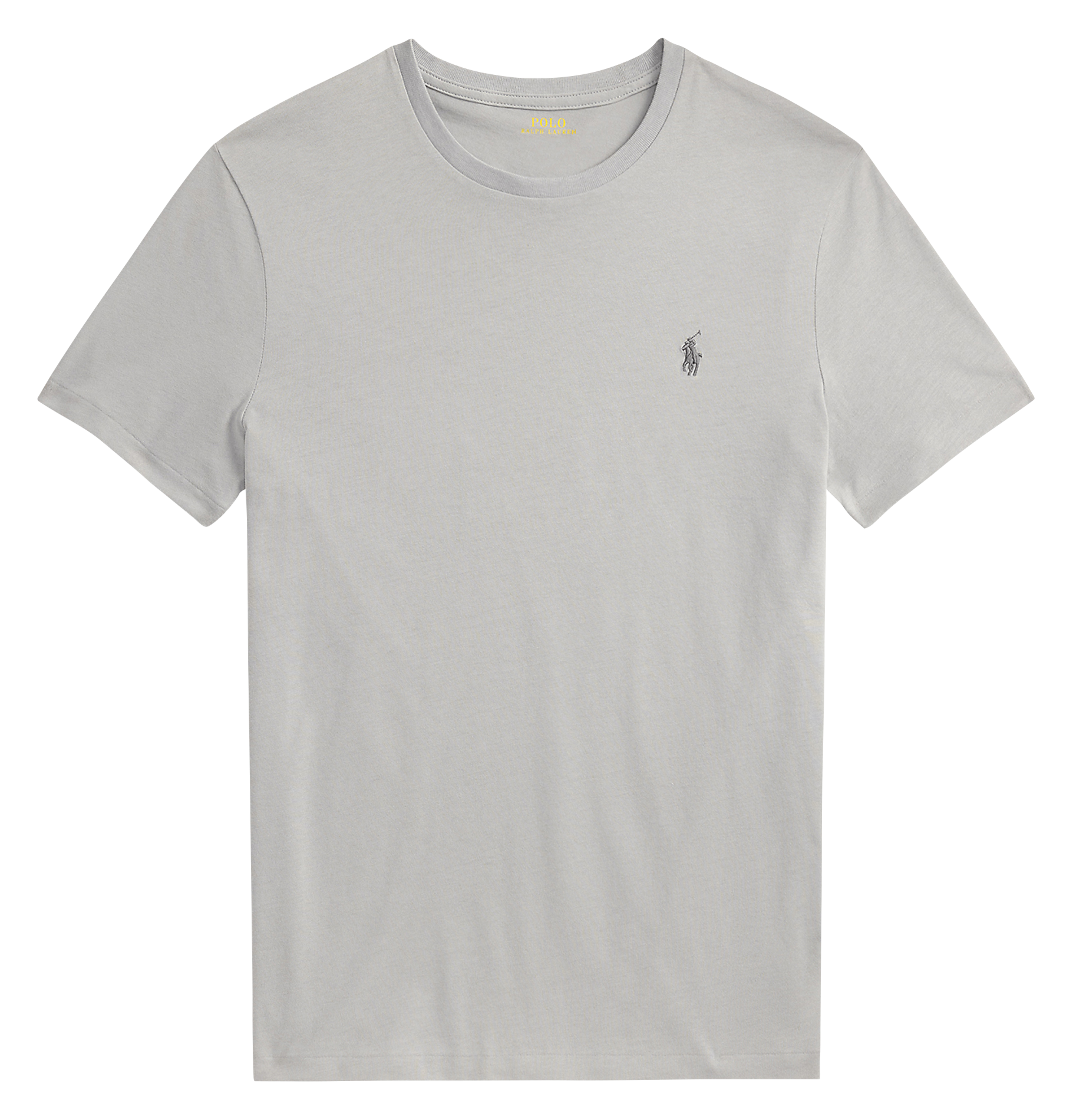 Tee-shirt col rond slim-fit en coton POLO RALPH LAUREN Gris