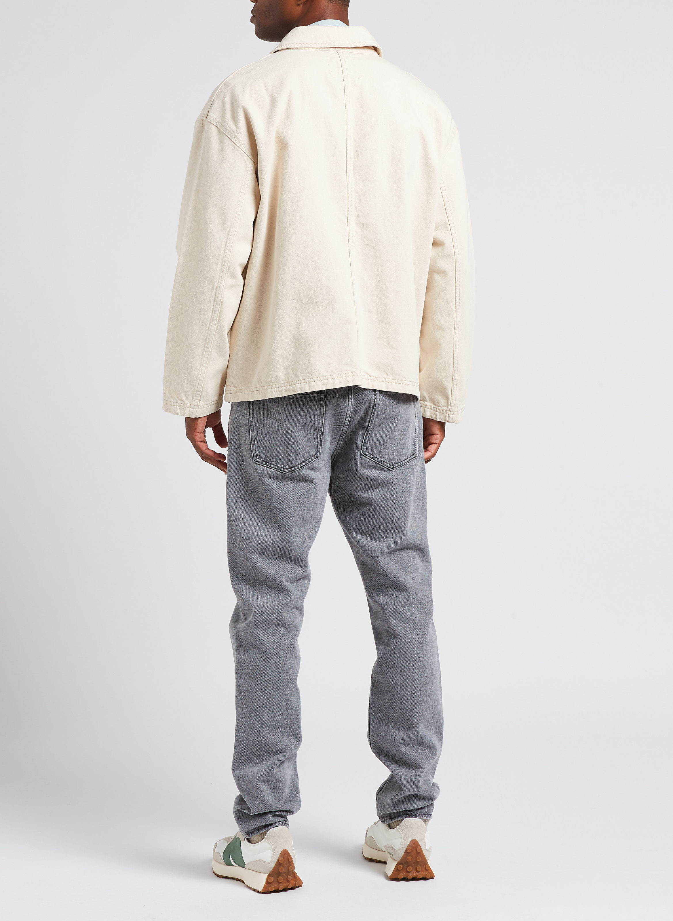 Katoenen jasje met klassieke kraag AMERICAN VINTAGE Beige