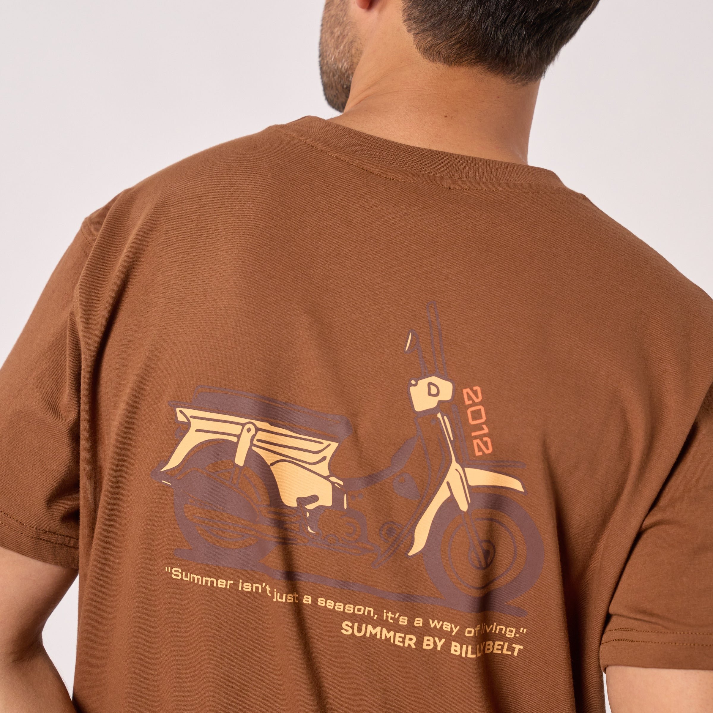 Organic cotton roadtrip T-shirt BILLYBELT Brown