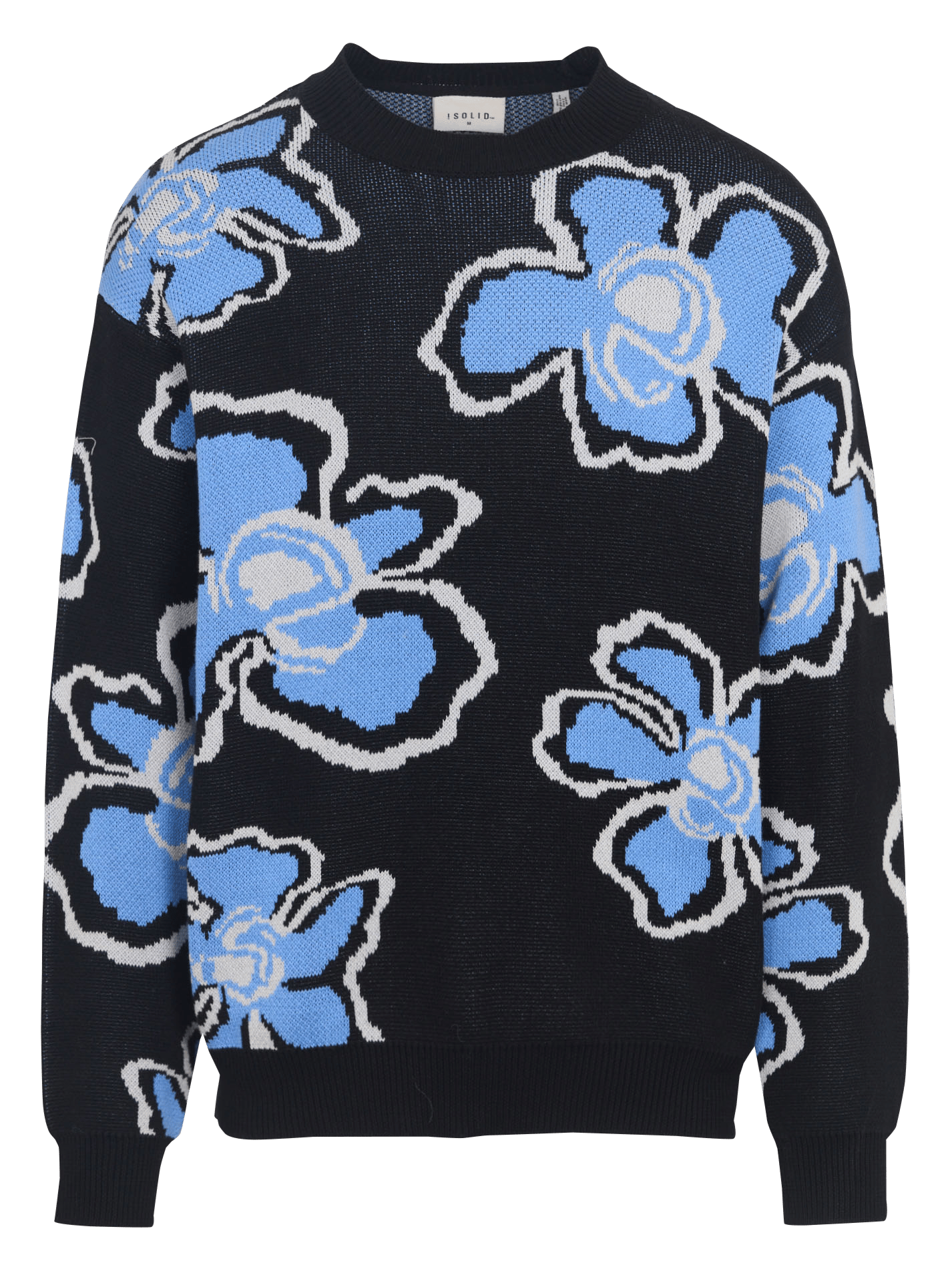 Baumwollpullover SOLID Schwarz