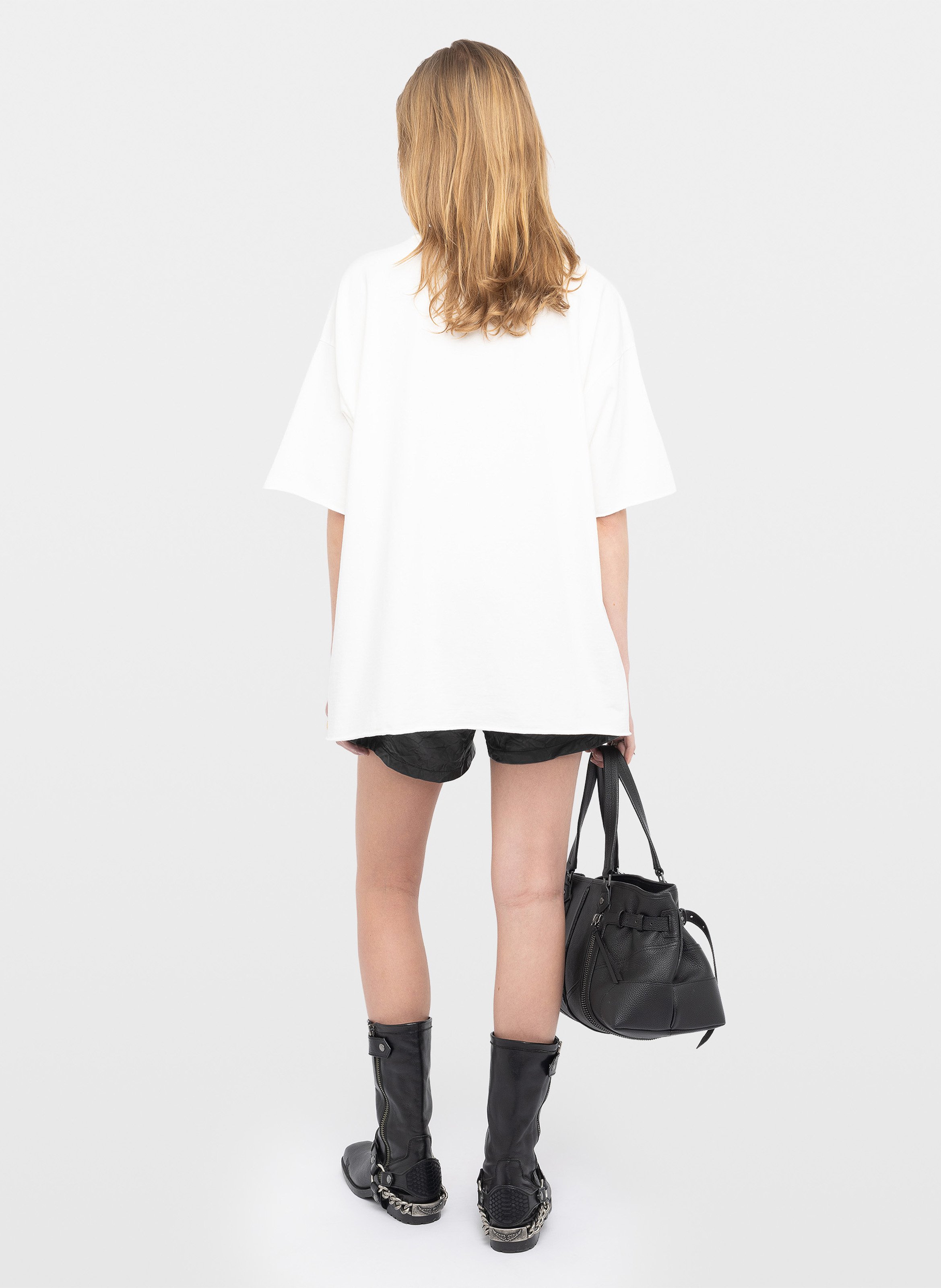 Tee-shirt ample col rond sérigraphié ZADIG&VOLTAIRE Blanc