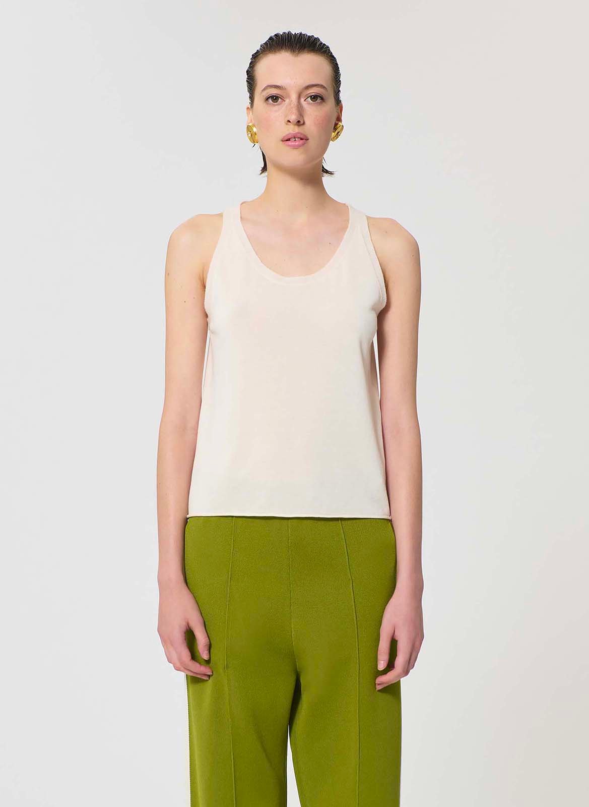 Débardeur col rond uni TARA JARMON