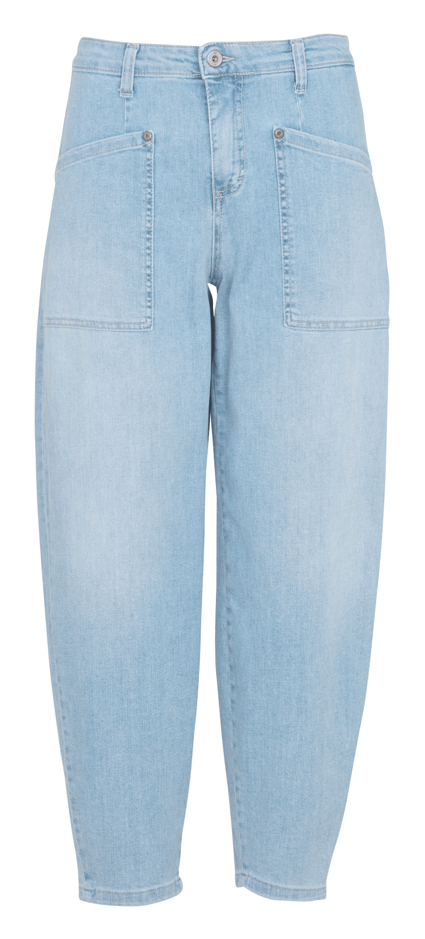 Broek met wijde pijpen van gemengd katoen PLEASE Blauw