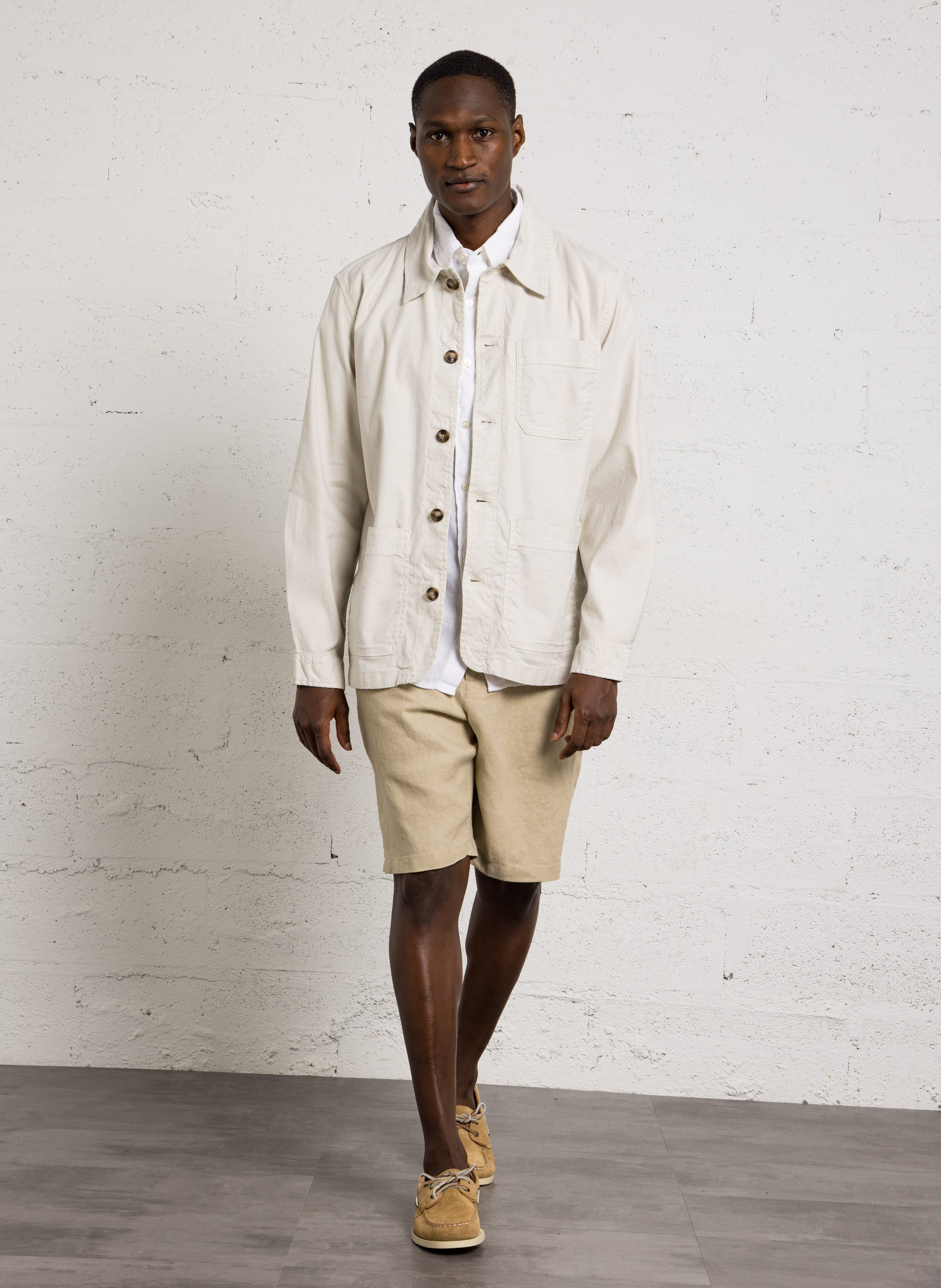 Chemise col classique en coton GANT Beige