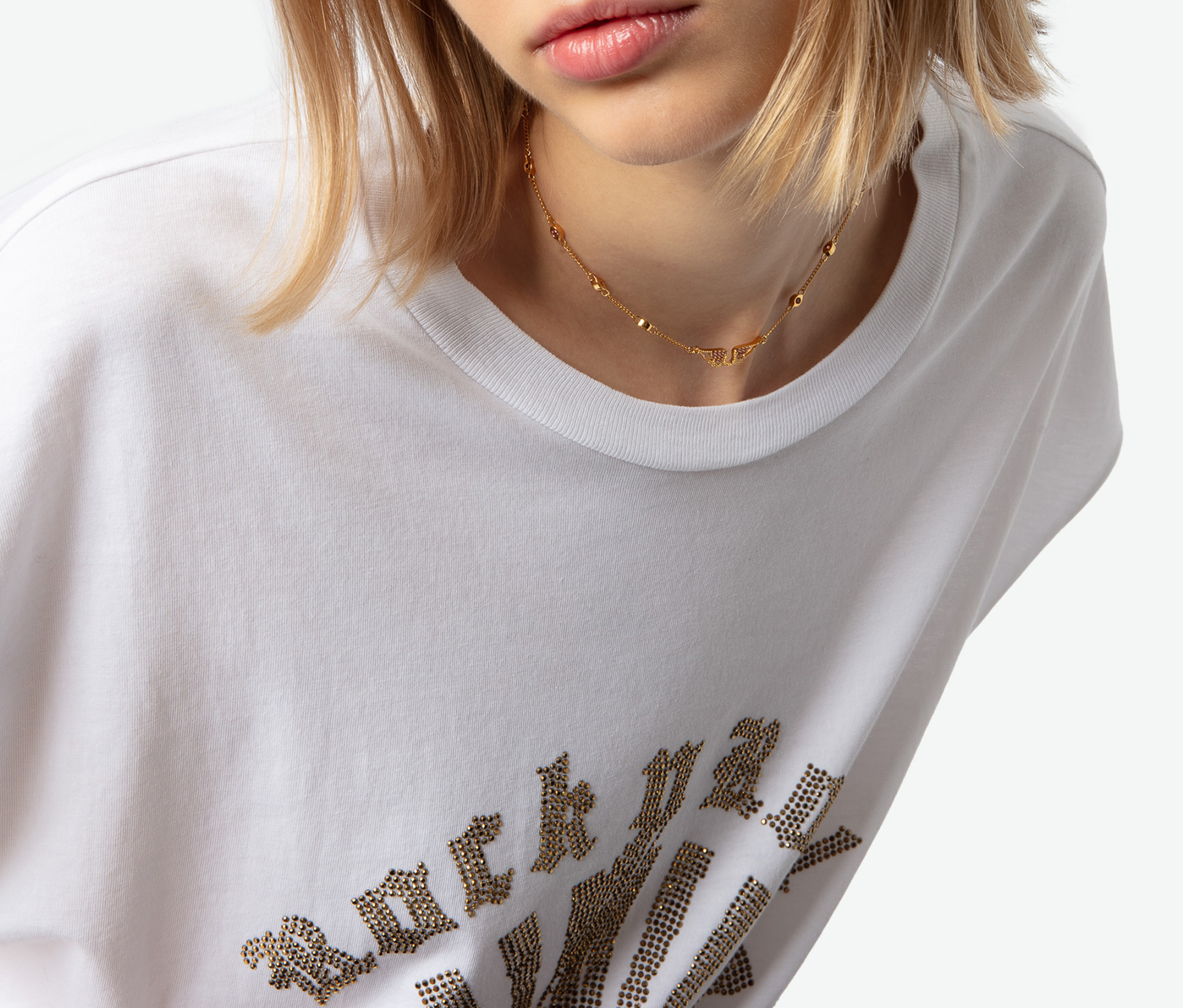 Ketting met stras ZADIG&VOLTAIRE Geel