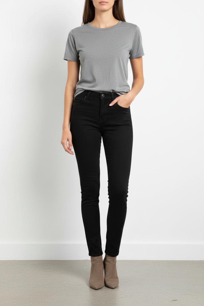 Cropped slim jeans with studs COMPTOIR DES COTONNIERS - Seconde main Black