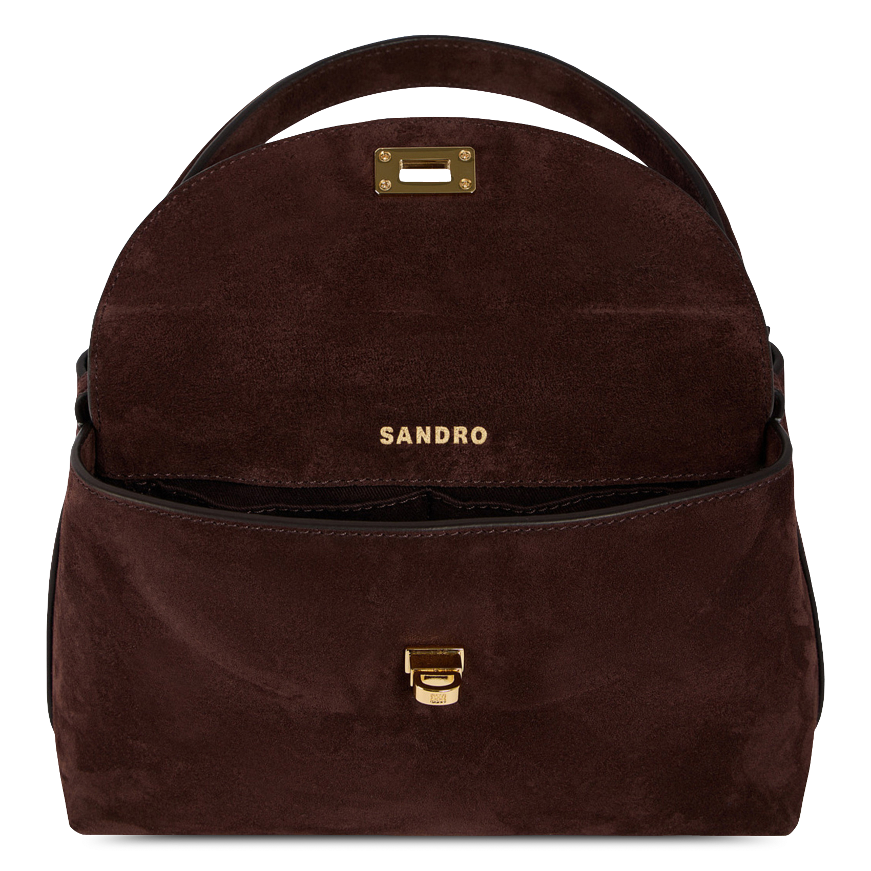 Leren handtas SANDRO Bruin