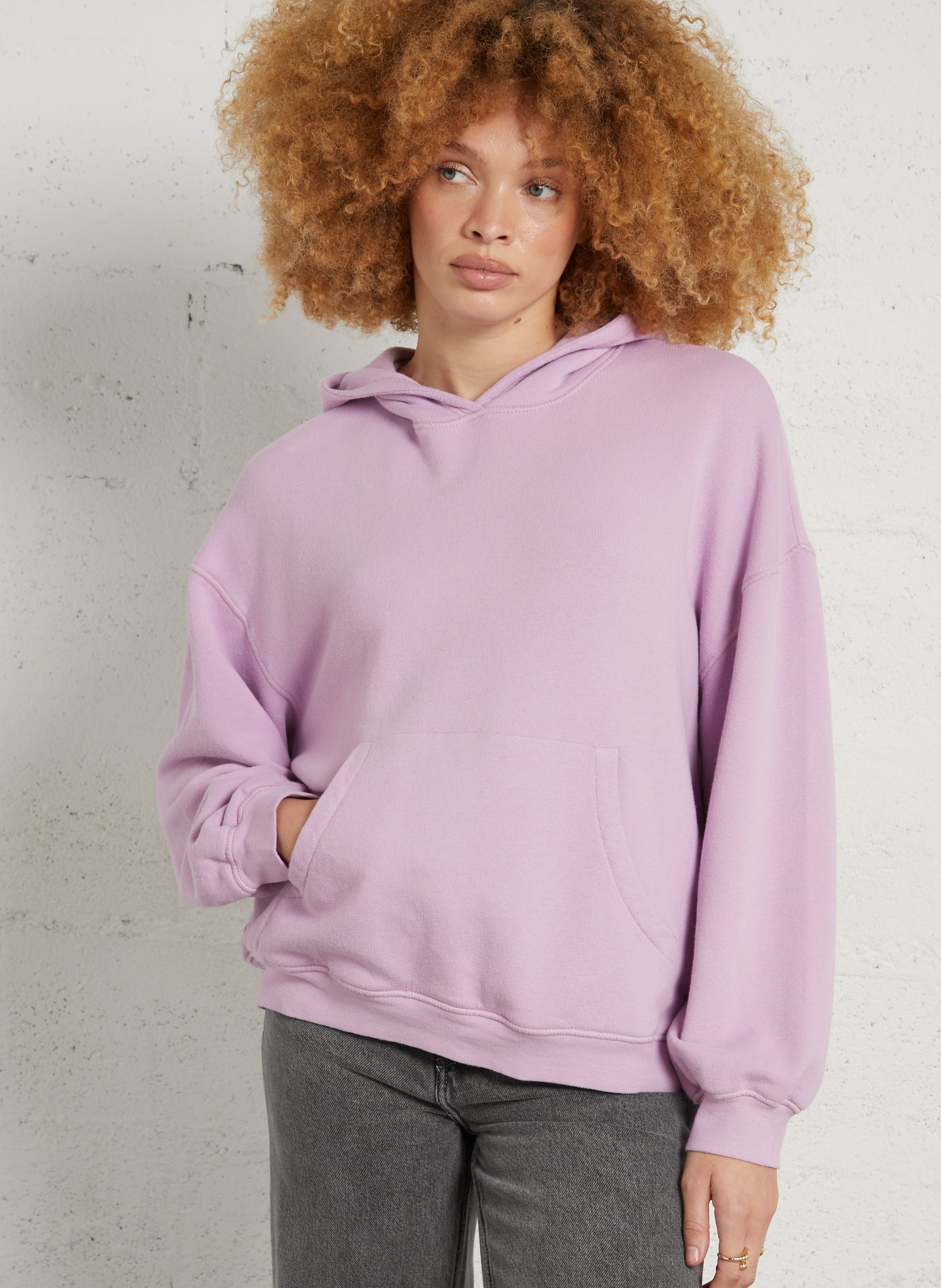 Sweat à capuche ample chiné AMERICAN VINTAGE