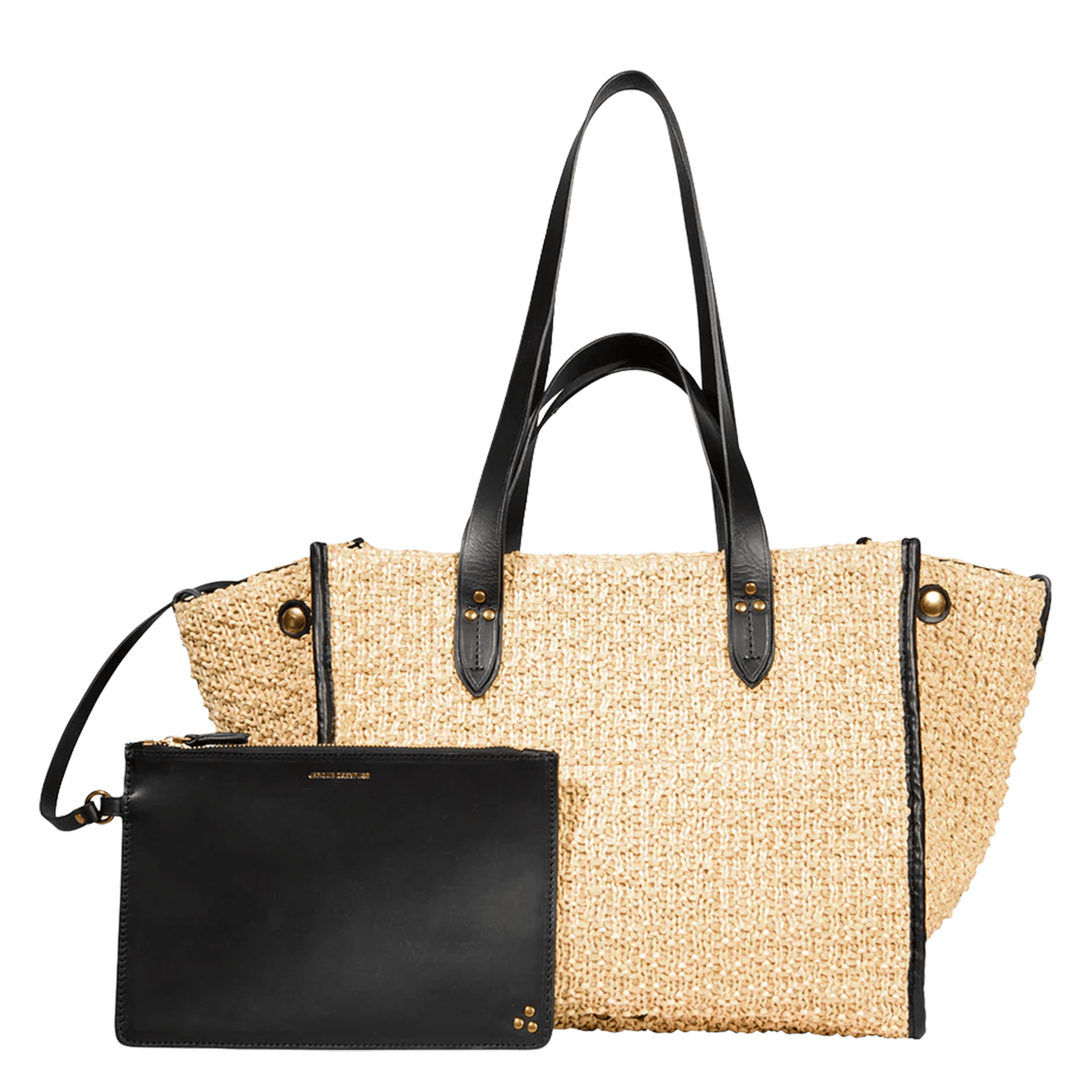 Bolso shopper de rafia JEROME DREYFUSS Beige