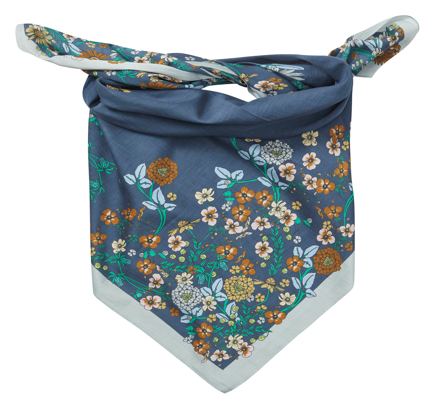 Foulard van katoen en zijde met print BECKSONDERGAARD