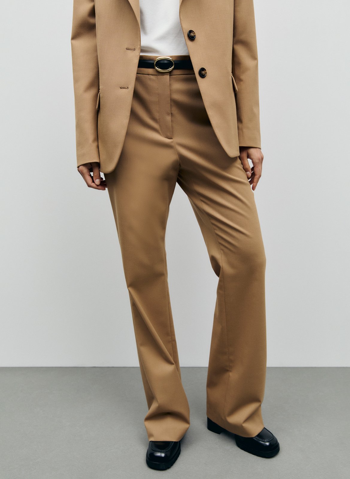 Flare tailored trousers GERARD DAREL Brown