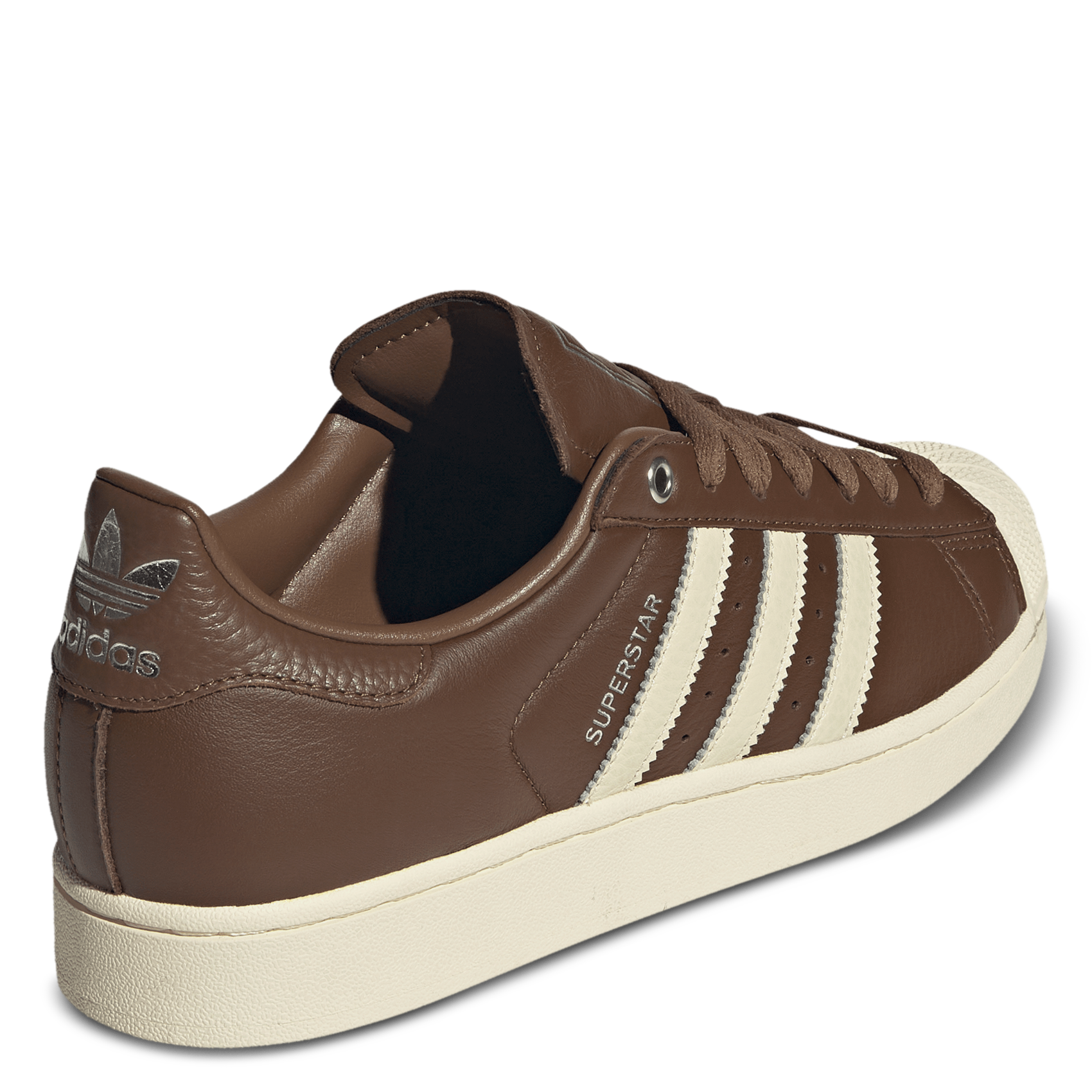 Low-top leather trainers ADIDAS Brown
