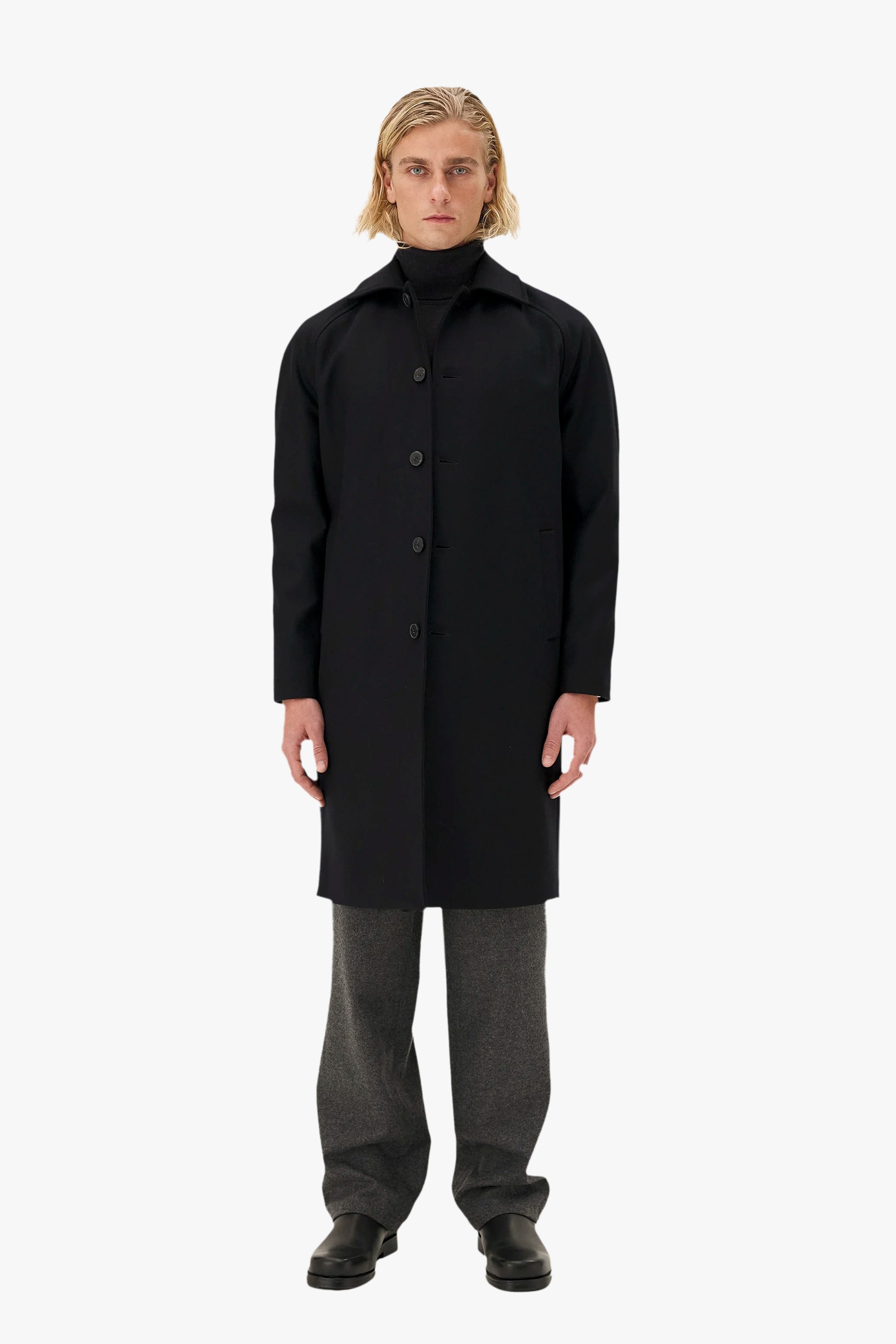 Raglan coat mac Mayfair Noyoco Blue
