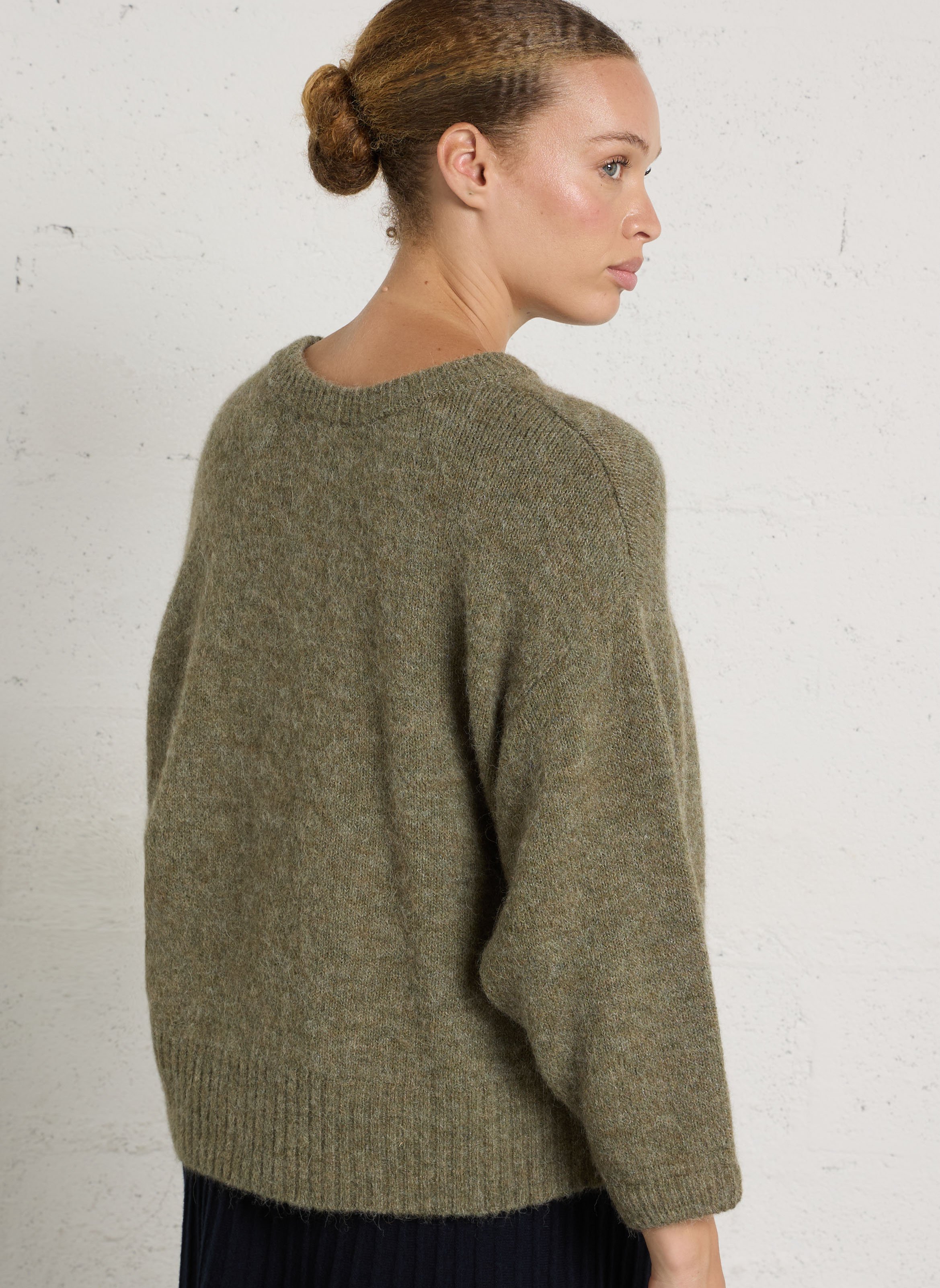 Oversized Knit Sweater AMERICAN VINTAGE Green