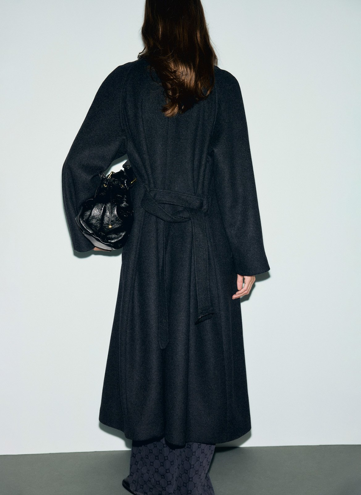Long belted plain trench coat GERARD DAREL Grey