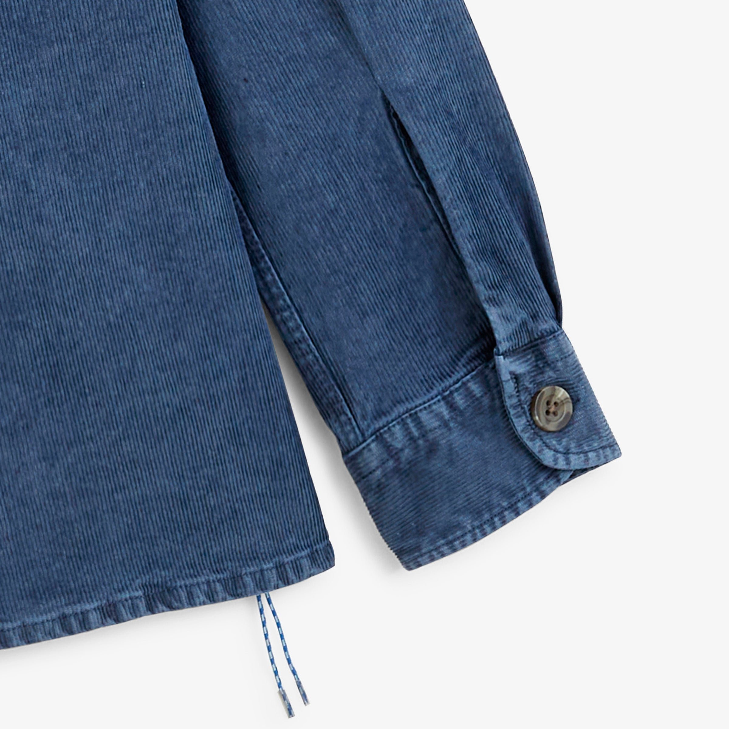 Blue faded-effect zip-up corduroy overshirt sbplay SERGE BLANCO Blue