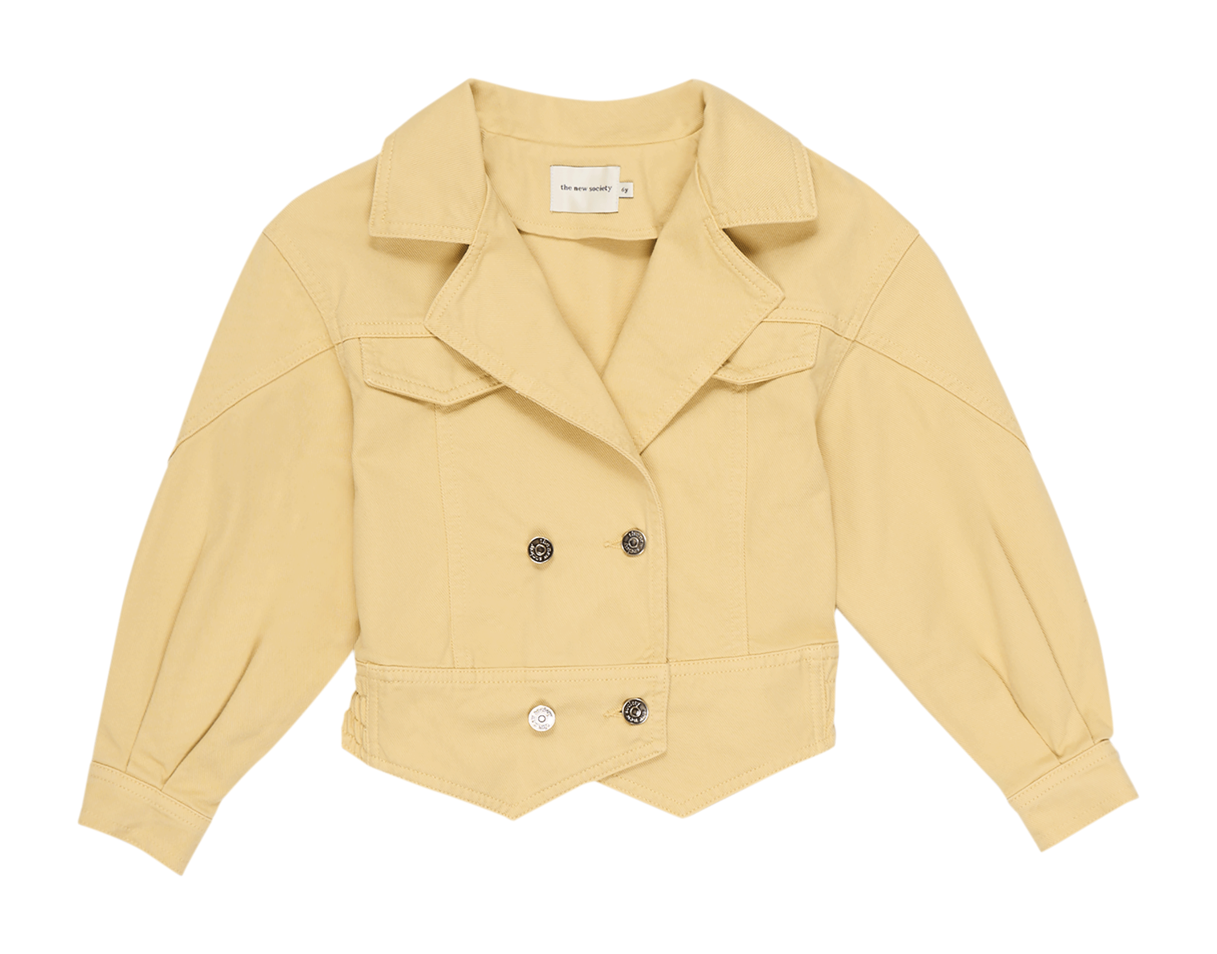 Buttoned cotton jacket THE NEW SOCIETY Yellow