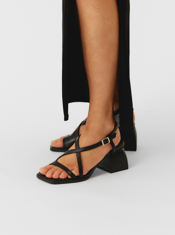 Sandales square crush black NOO Noir