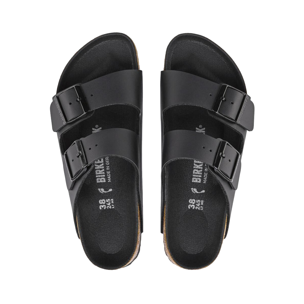 Faux leather sandals BIRKENSTOCK Black