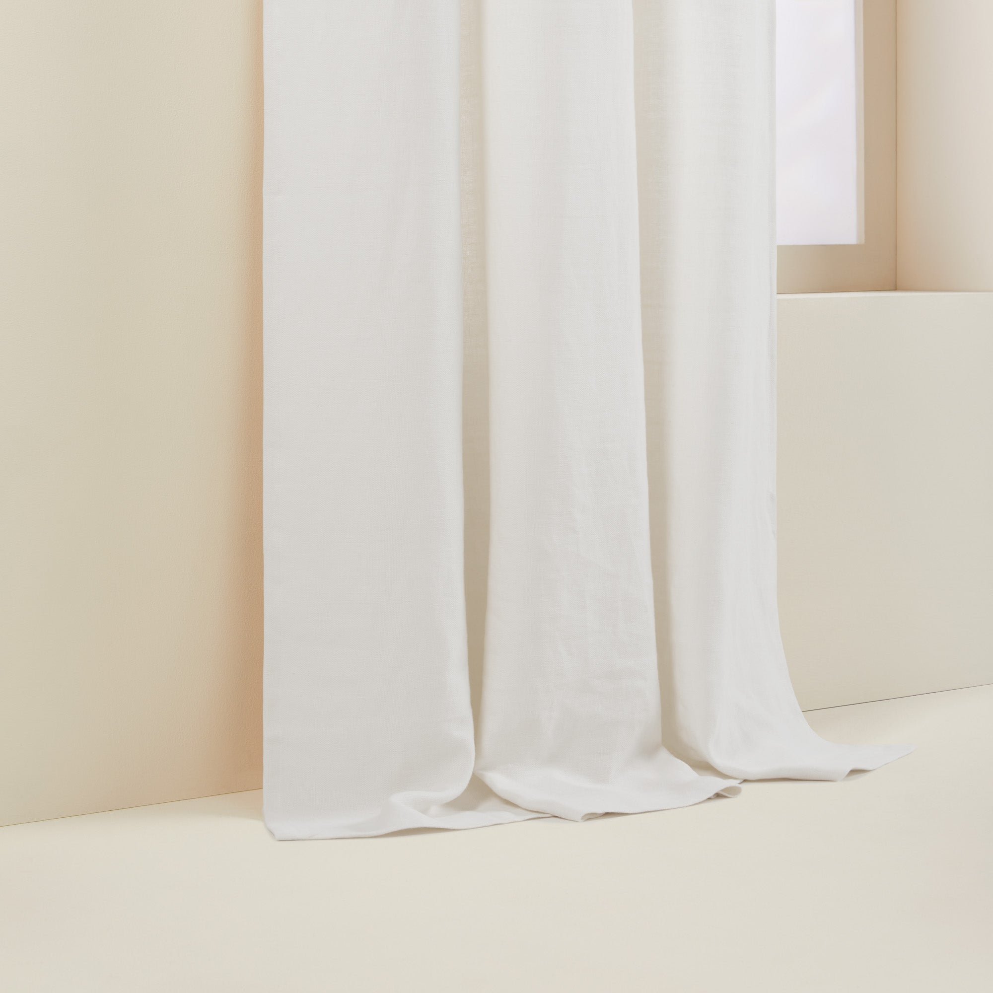 AUBIN - Linen curtain with eyelets MADURA White