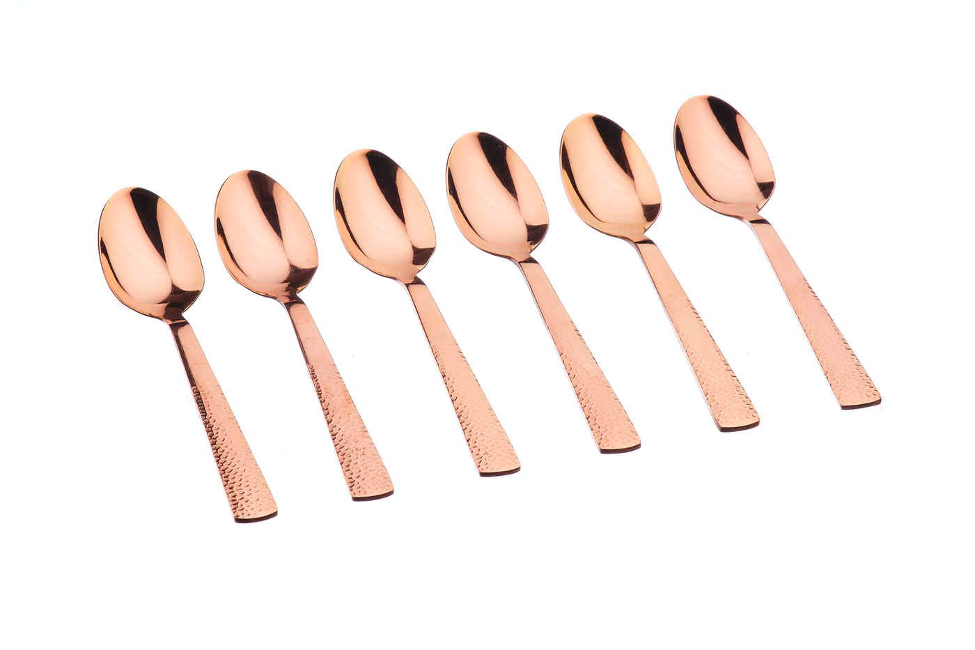 Set of 6 small spoons BJORN Red