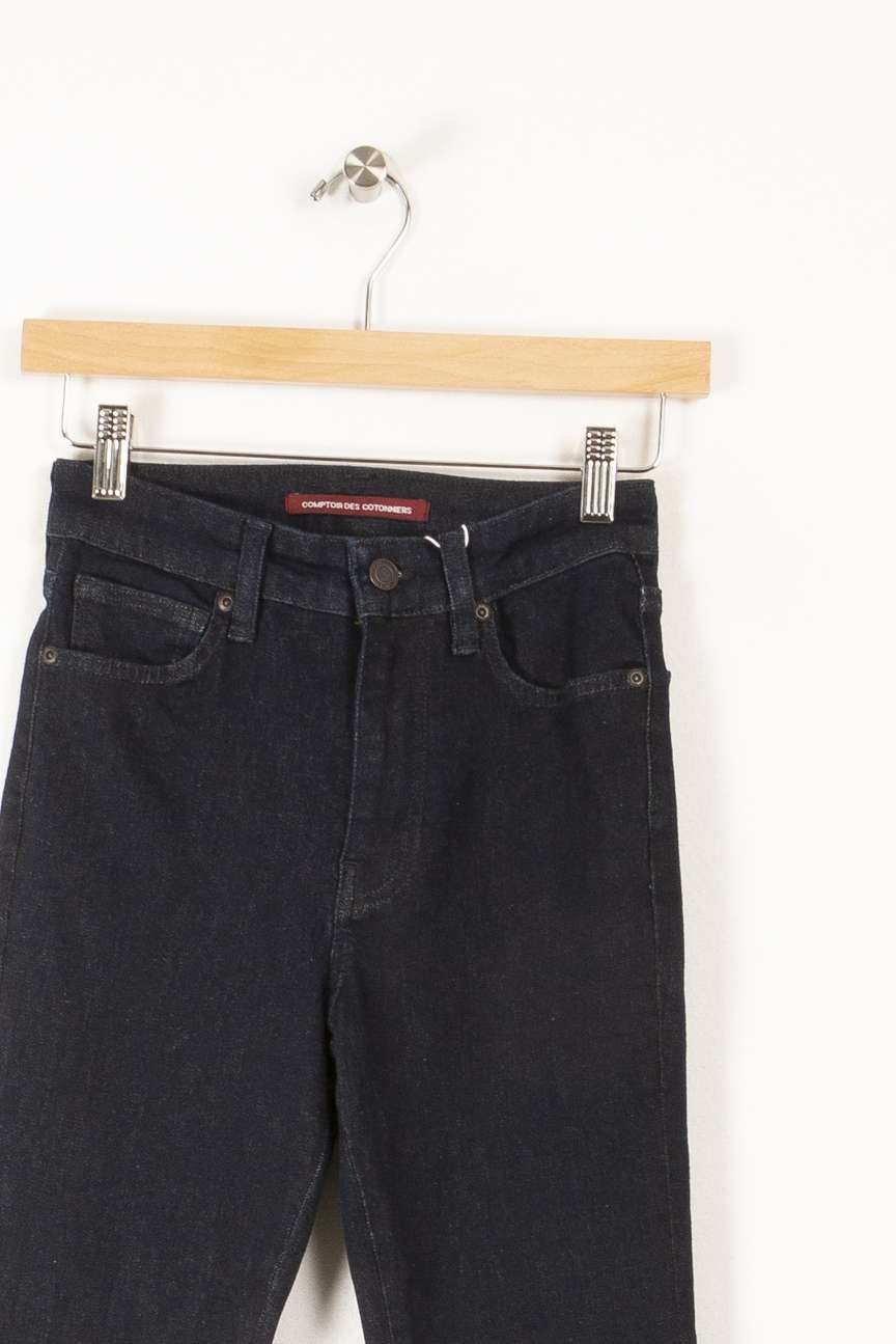 Cropped slim jeans with studs COMPTOIR DES COTONNIERS - Seconde main Blue