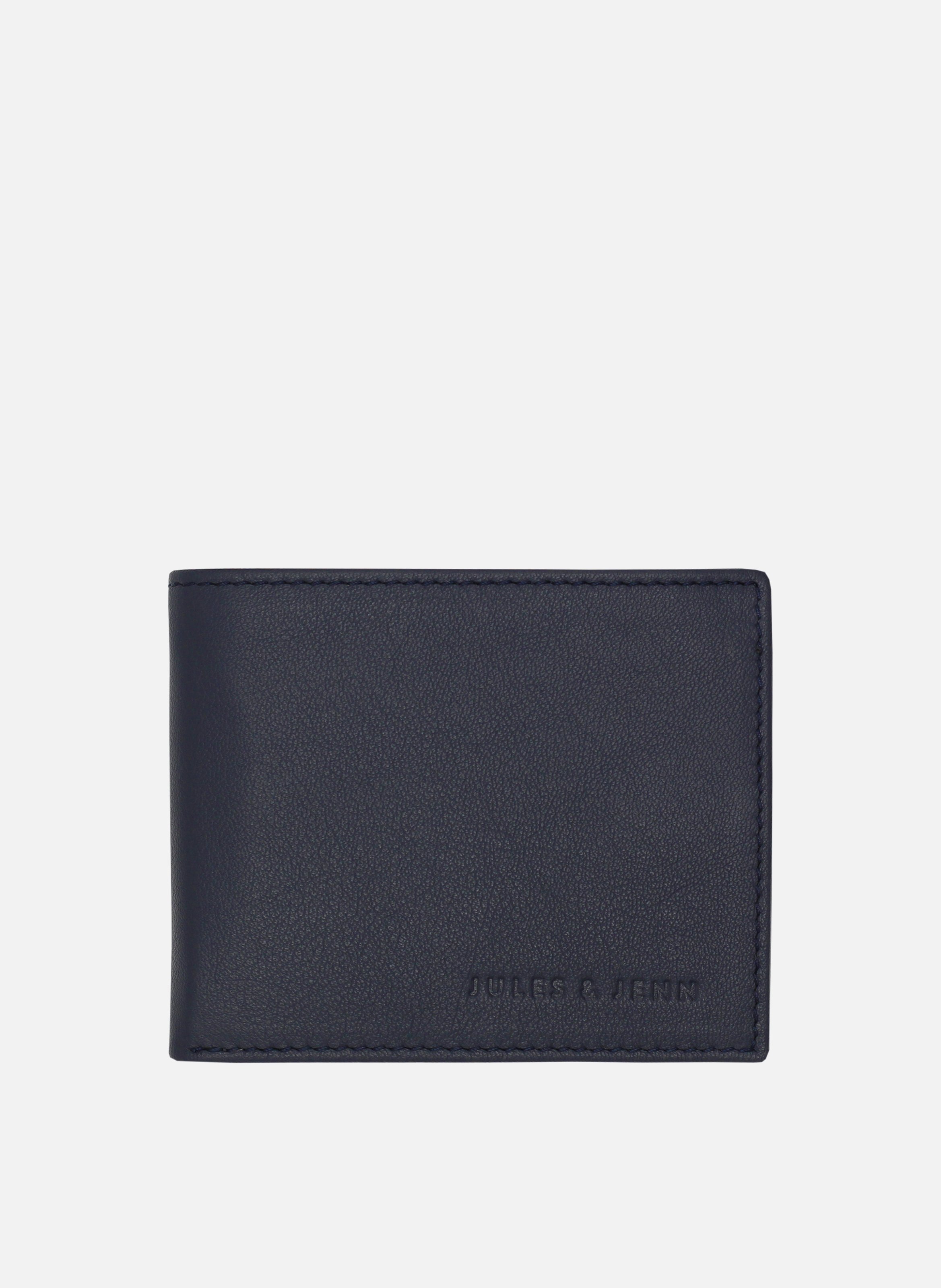 Grained leather wallet JULES & JENN Blue