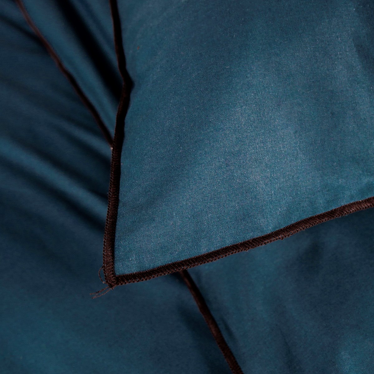 Solid color cotton bed set TODAY LINGE DE MAISON Blue