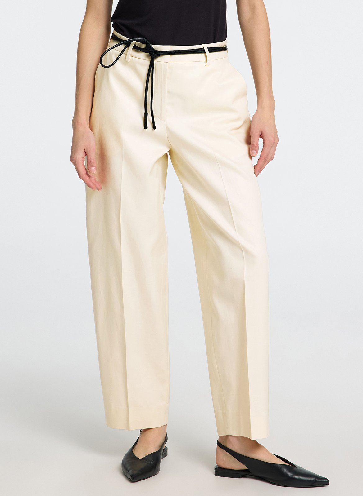 Pantalon large en coton bio mélangé SELECTED