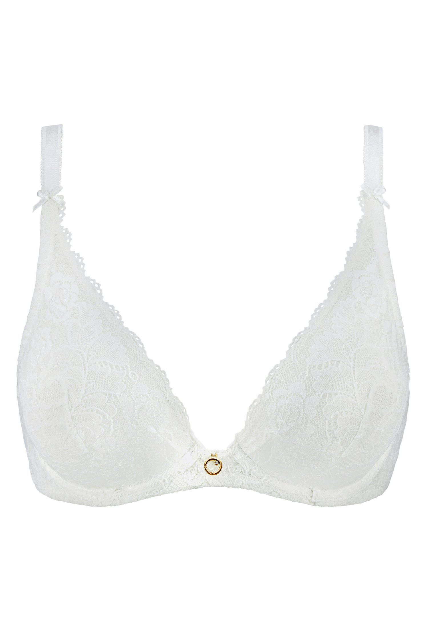 A la Folie kohl black underwired triangle bra AUBADE White