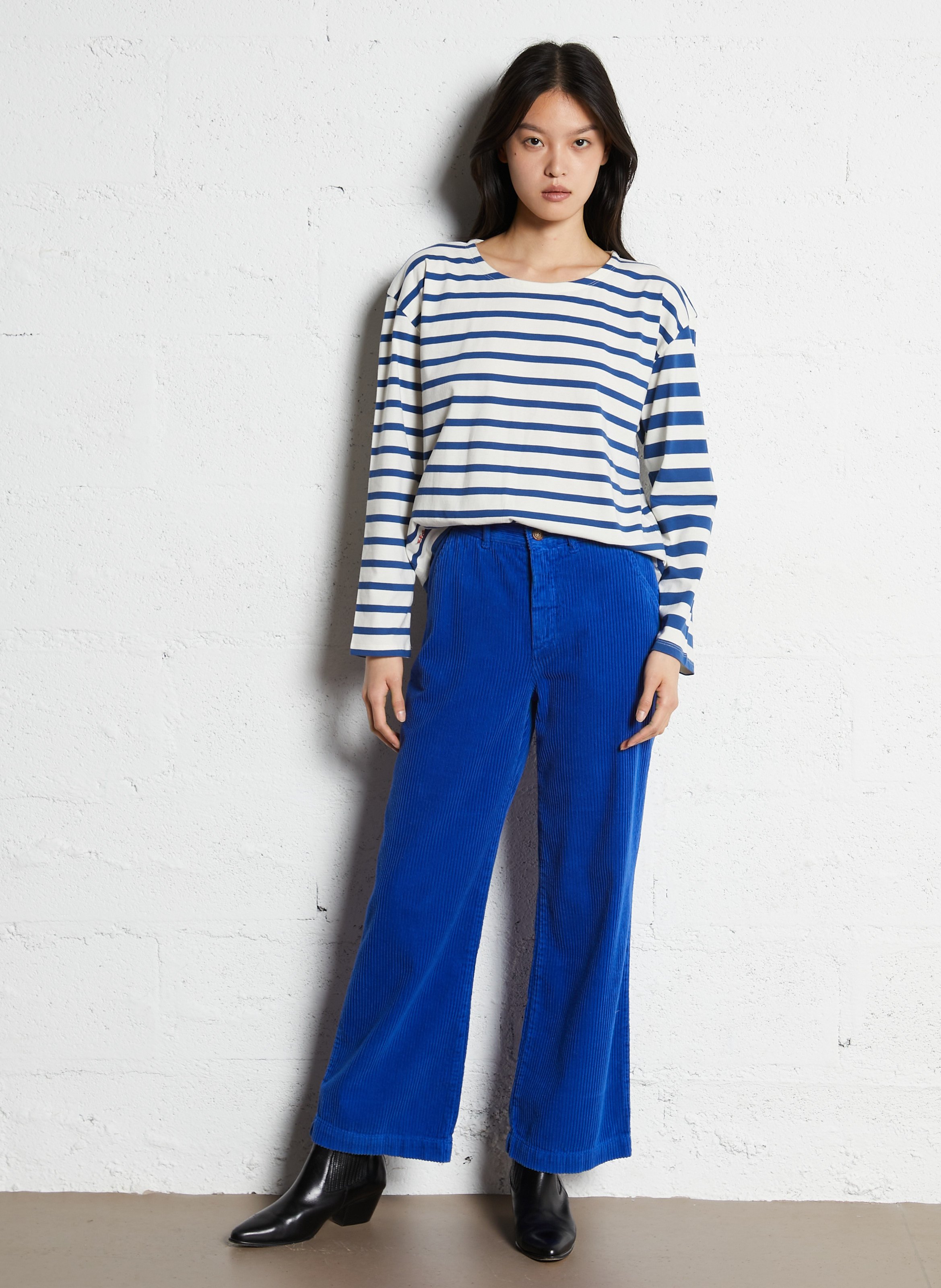 Cord-Hose - gerade geschnitten EMILE ET IDA Blau