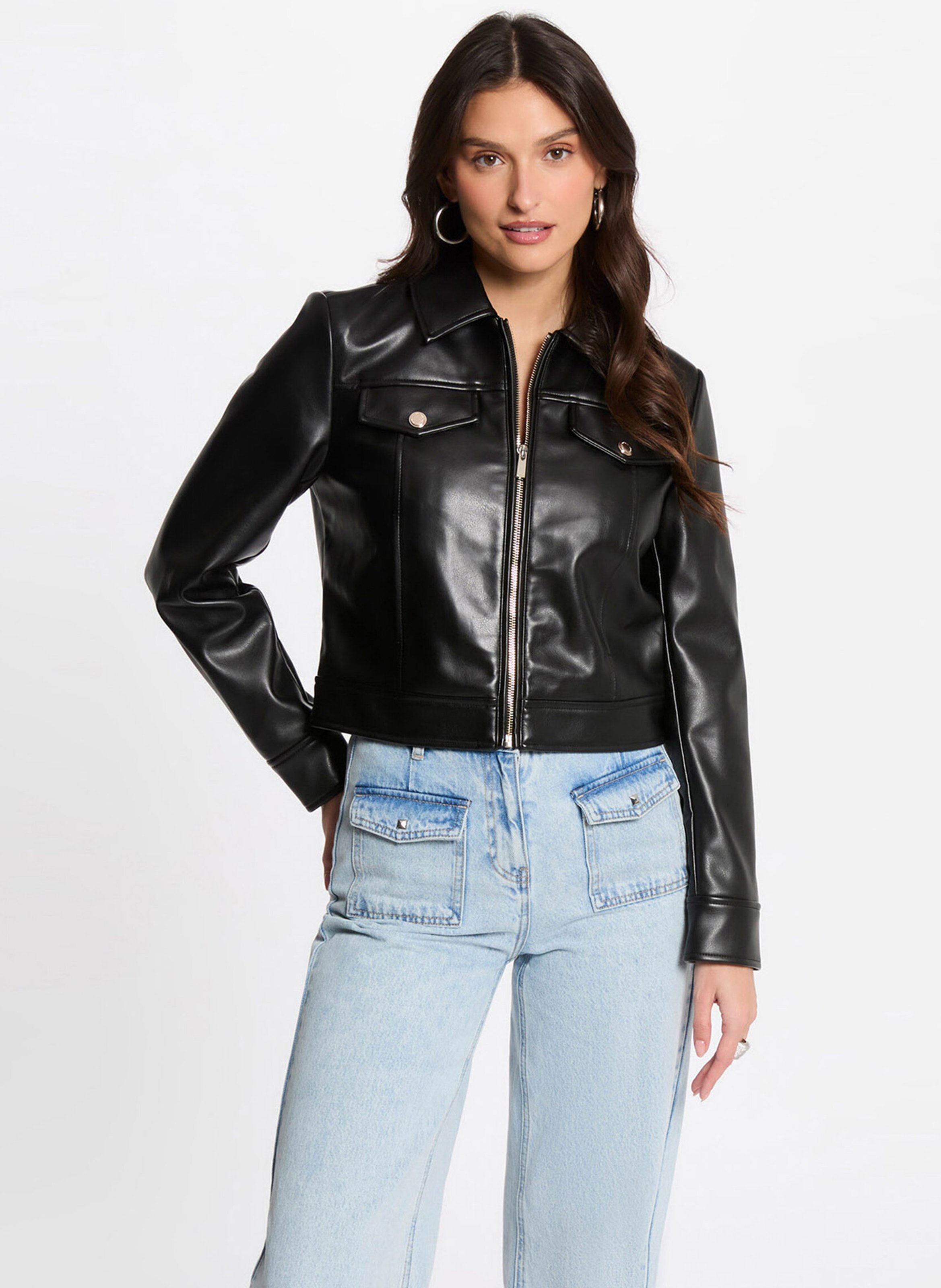 Kort jack met klassieke kraag MORGAN Zwart