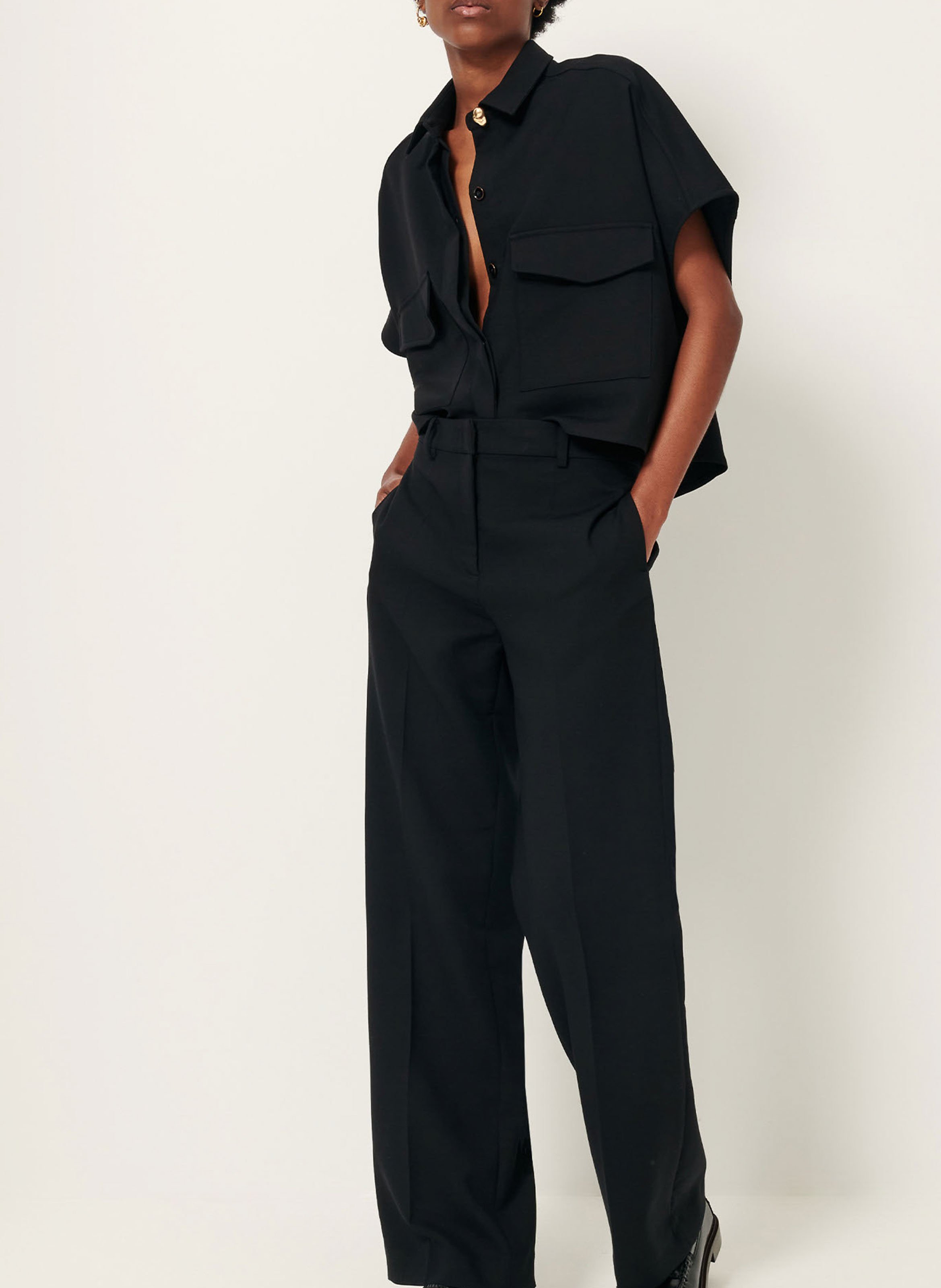 Wide trousers SESSUN Black