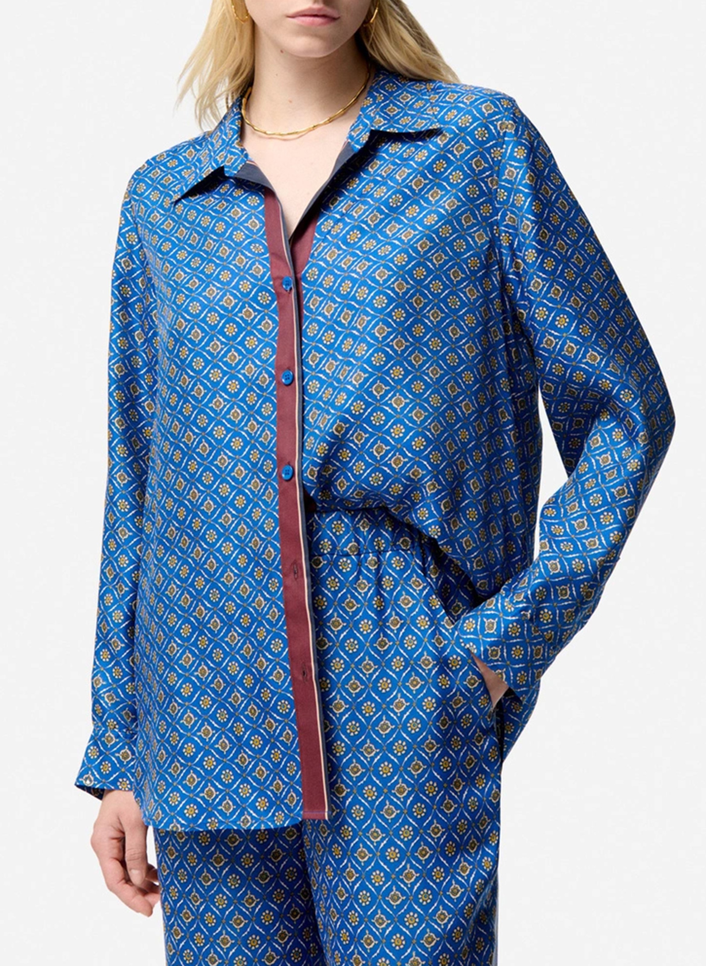 Chemise col classique imprimée VANESSA BRUNO Blue