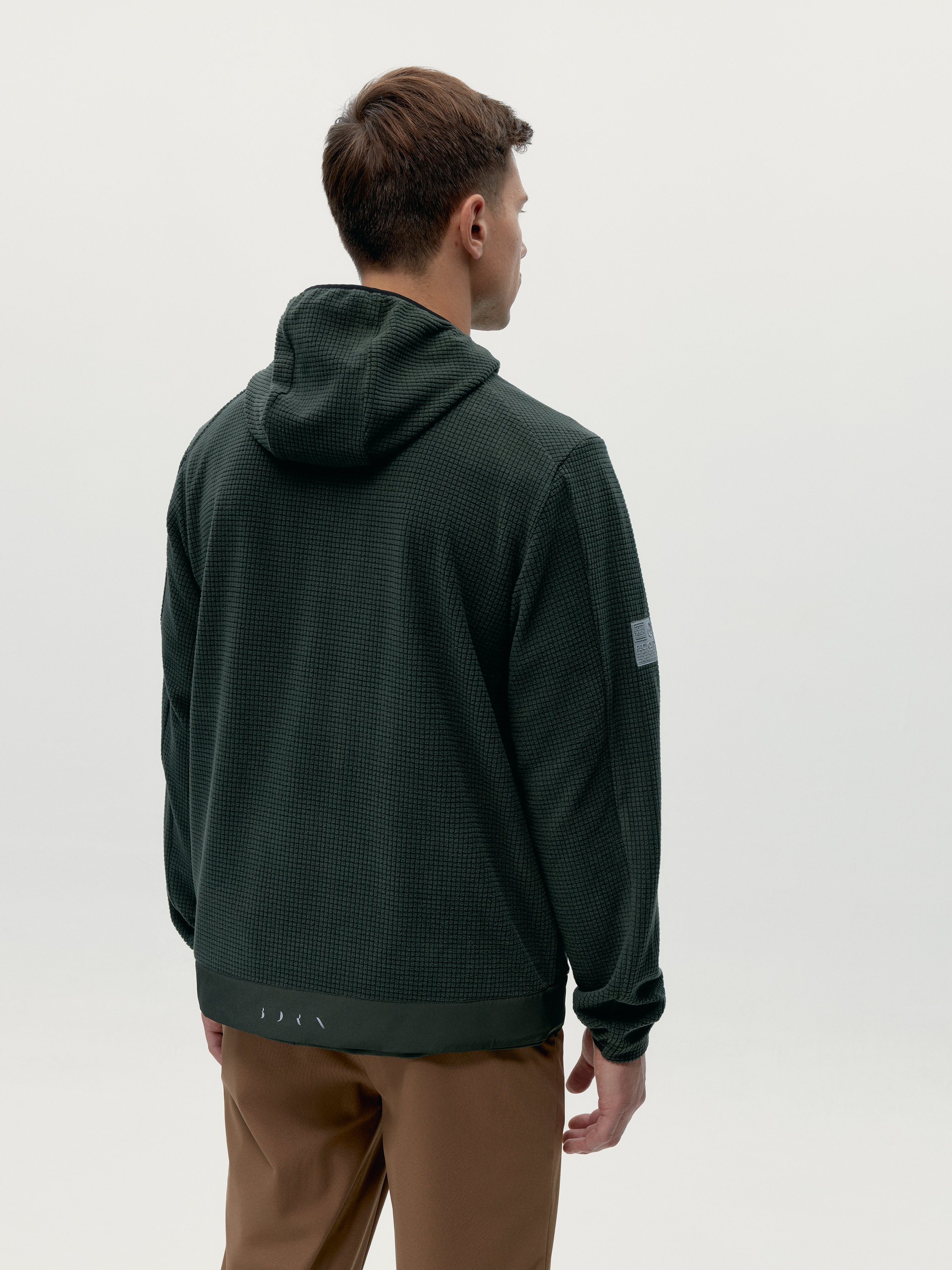 Quilted sports jacket with zipper BORN LIVING YOGA Green