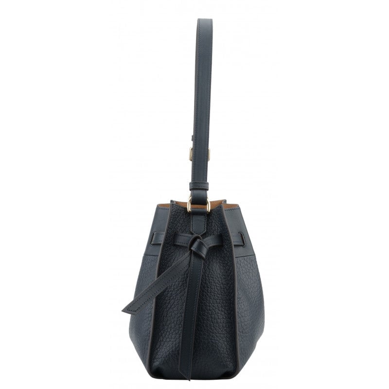 Shoulder bag - cowhide leather POURCHET Blue