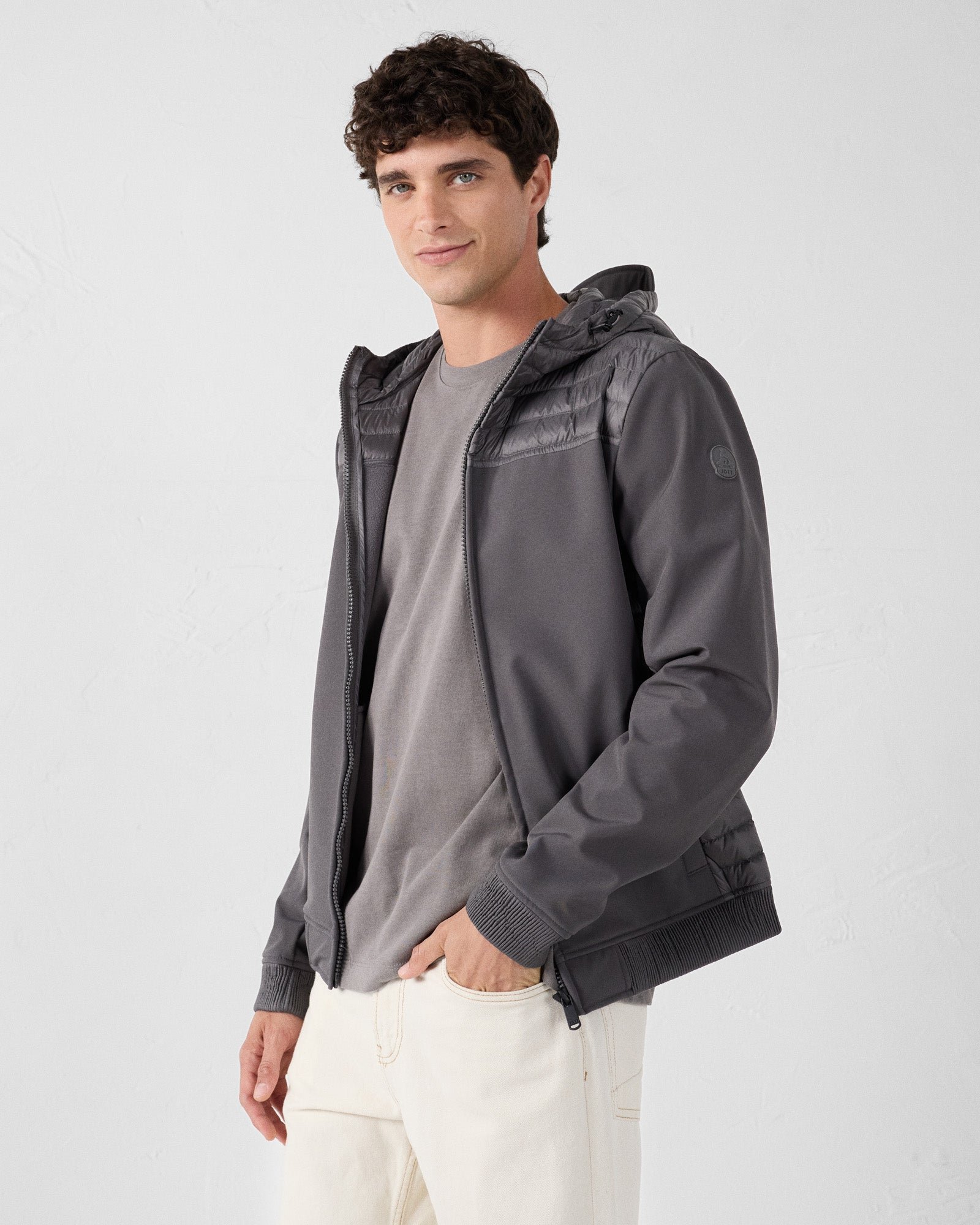 Softshell bi-material paco 2.0 down jacket JOTT Grey