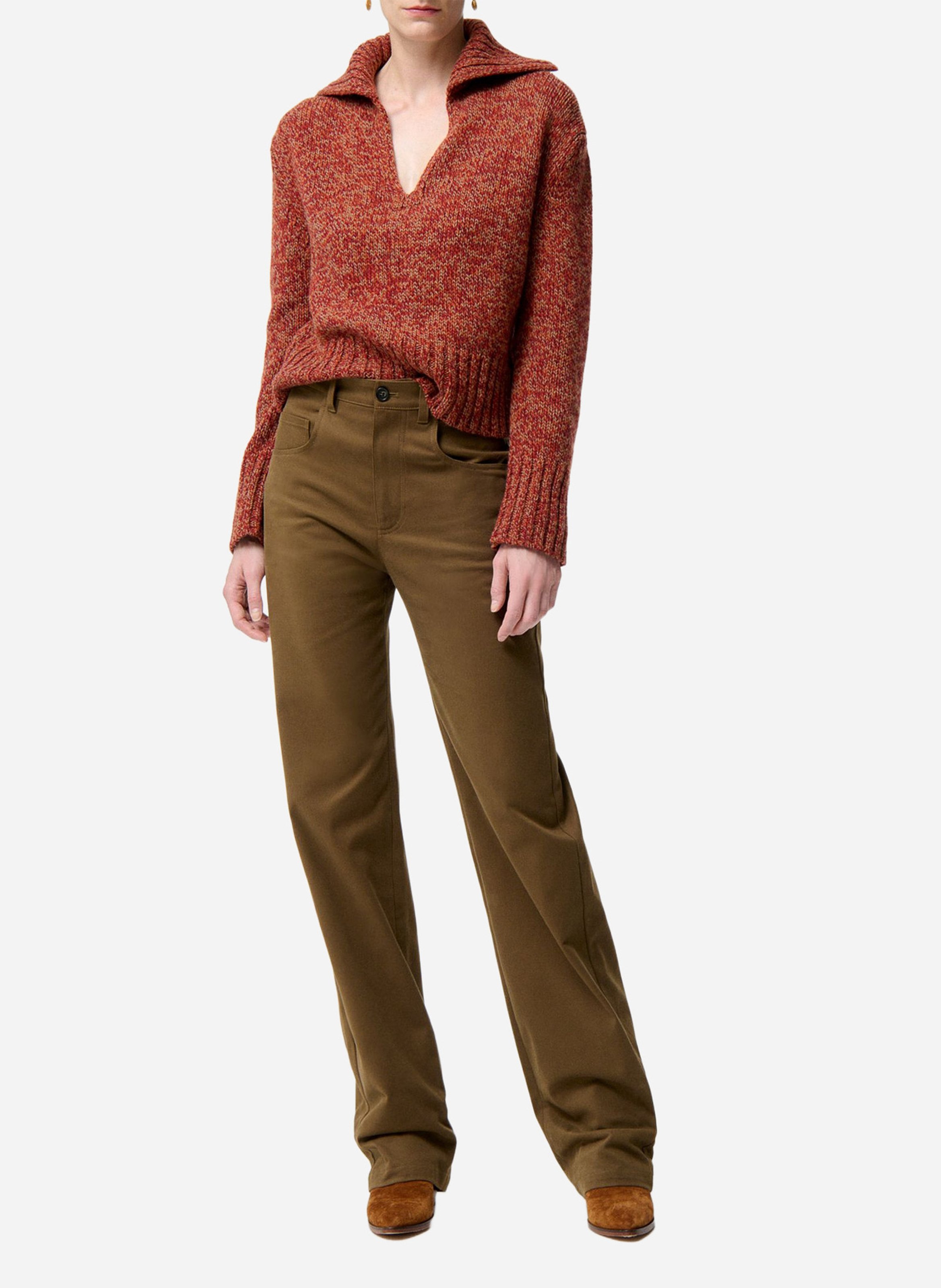 Flecked wool polo sweater VANESSA BRUNO Red