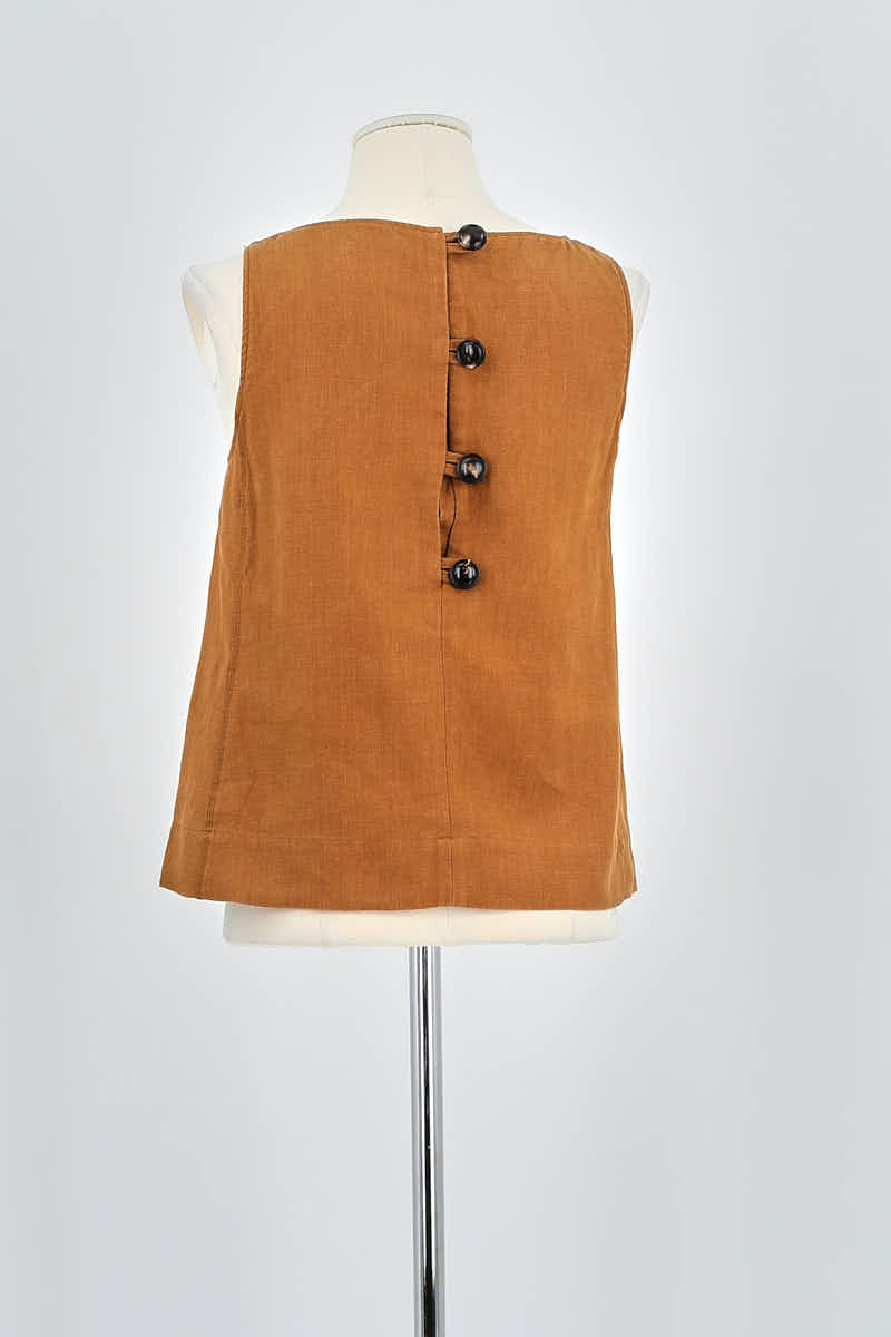 Azawood sleeveless top SEZANE - Seconde main Brown